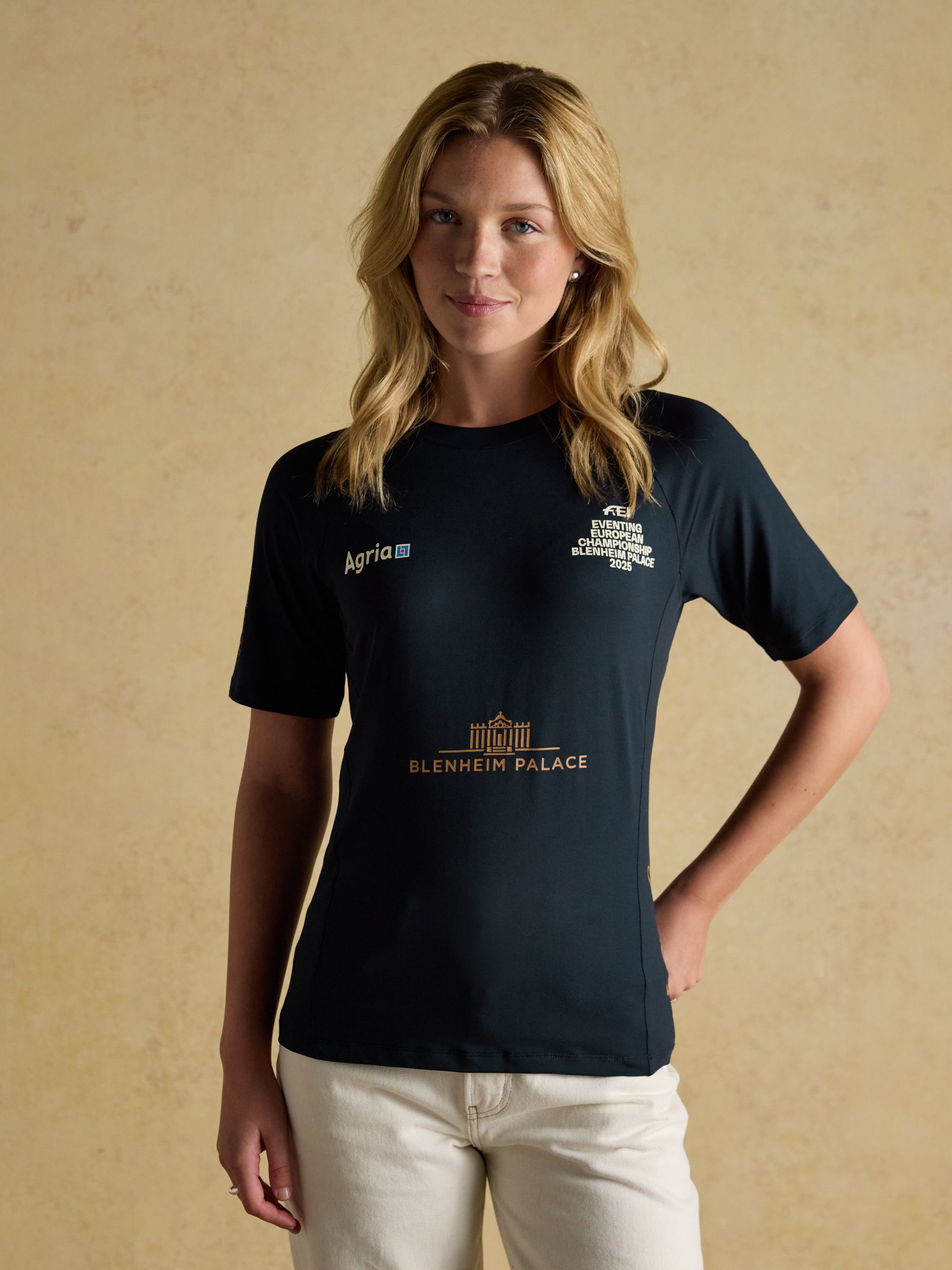 Official Blenhiem Navy European Championship Short Sleeve Sports Top - Image 1 of 7