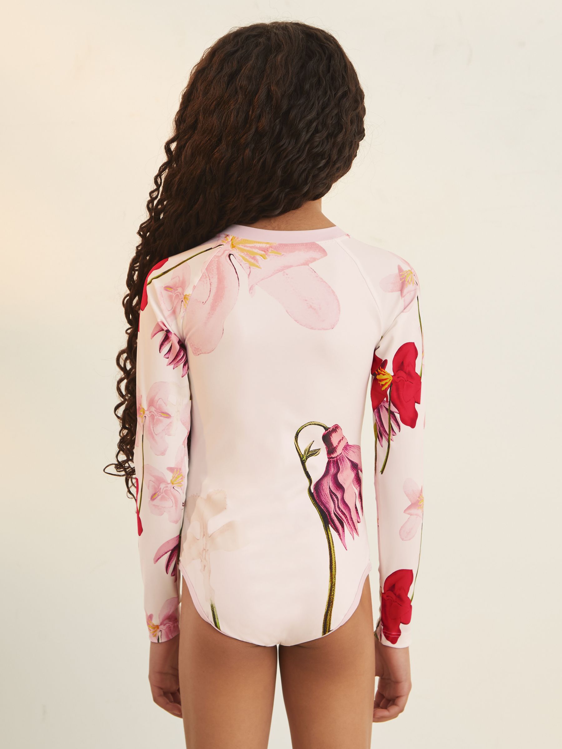 13-14 yrs Reiss | NYBG Long-Sleeve Swimsuit in Ivory - Image 6 of 7