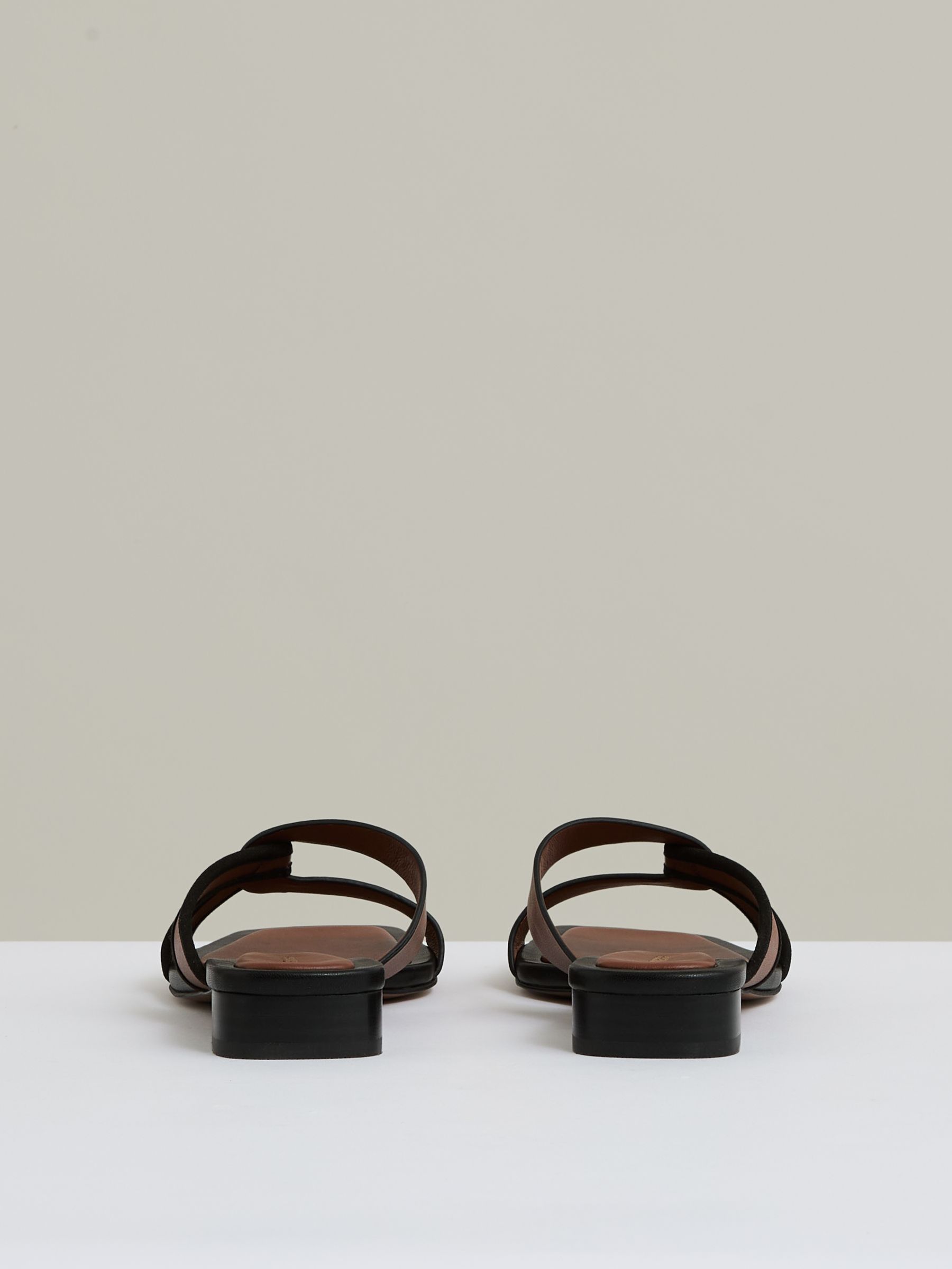 Leather Link-Strap Slip-On Sandals in Tan - image 2