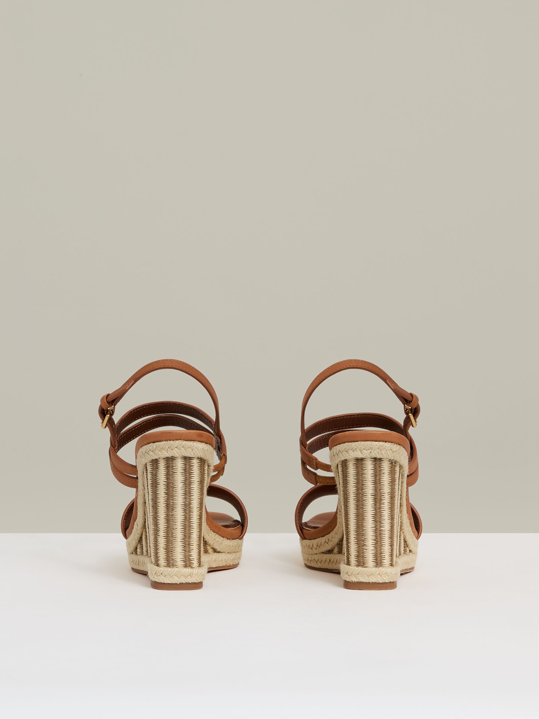 Raffia Wedge Heeled Sandals in Neutral - Image 5 of 6