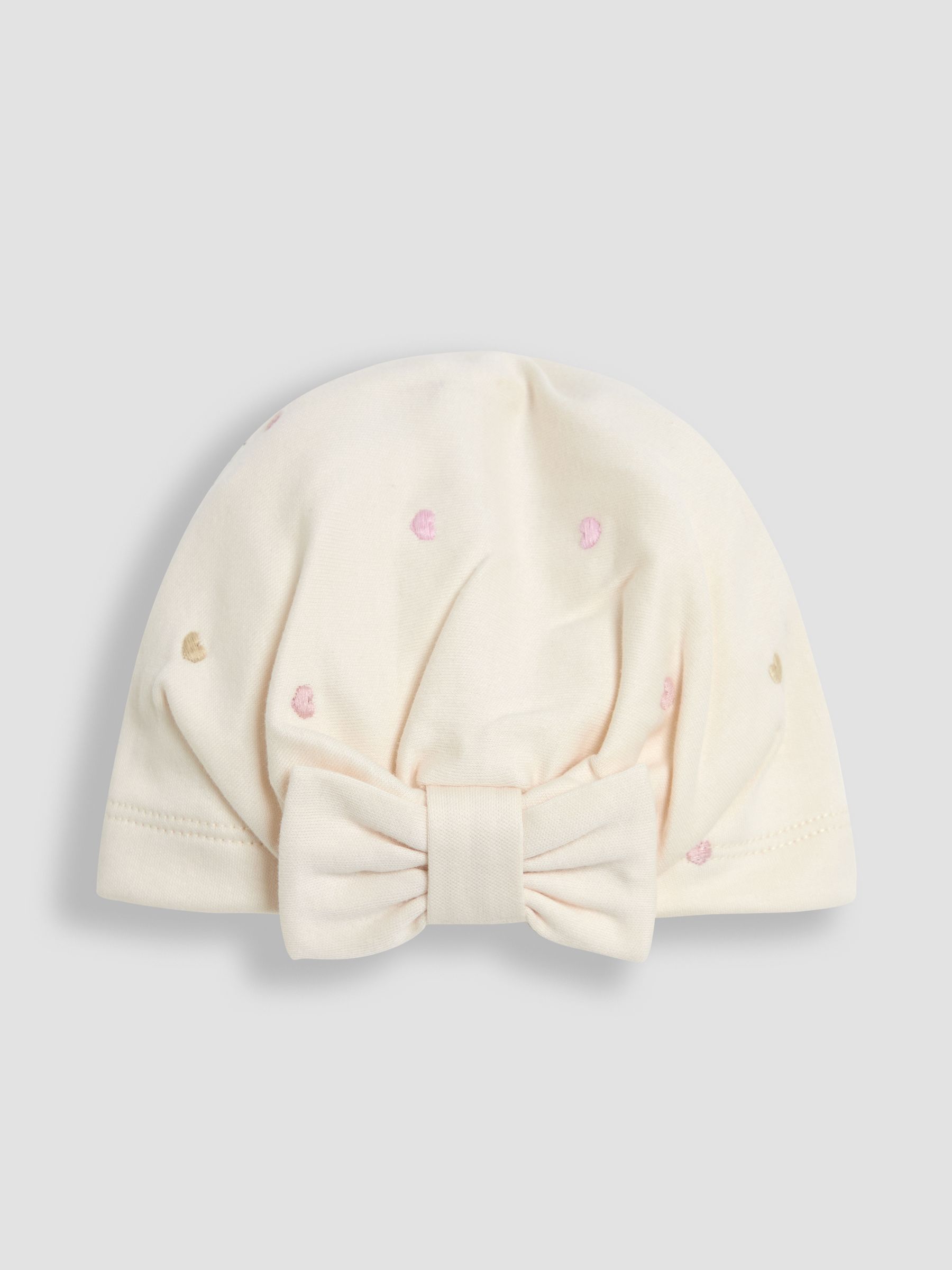 Cream Heart Turban 100% Cotton Hat - Image 1 of 3