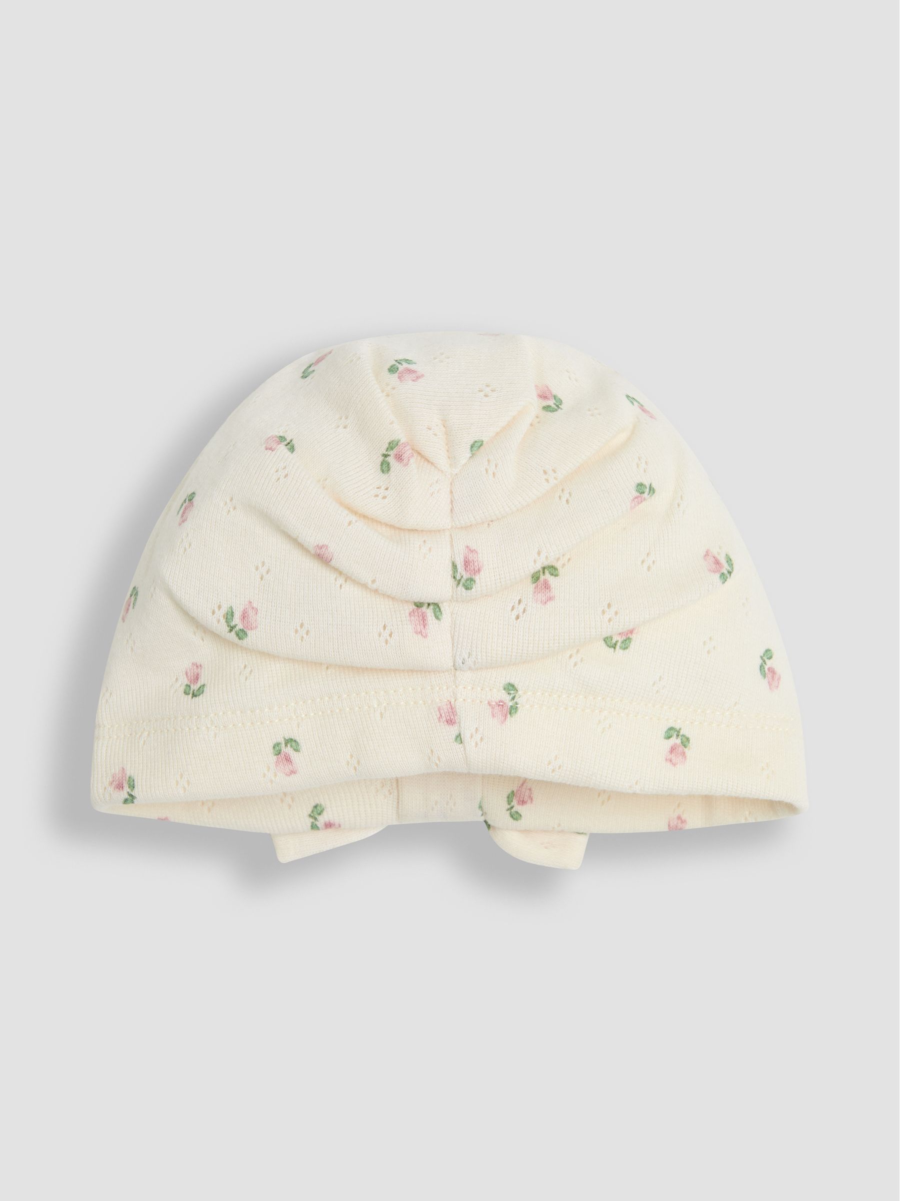 Pink Floral Print Turban 100% Cotton Hat - Image 2 of 3