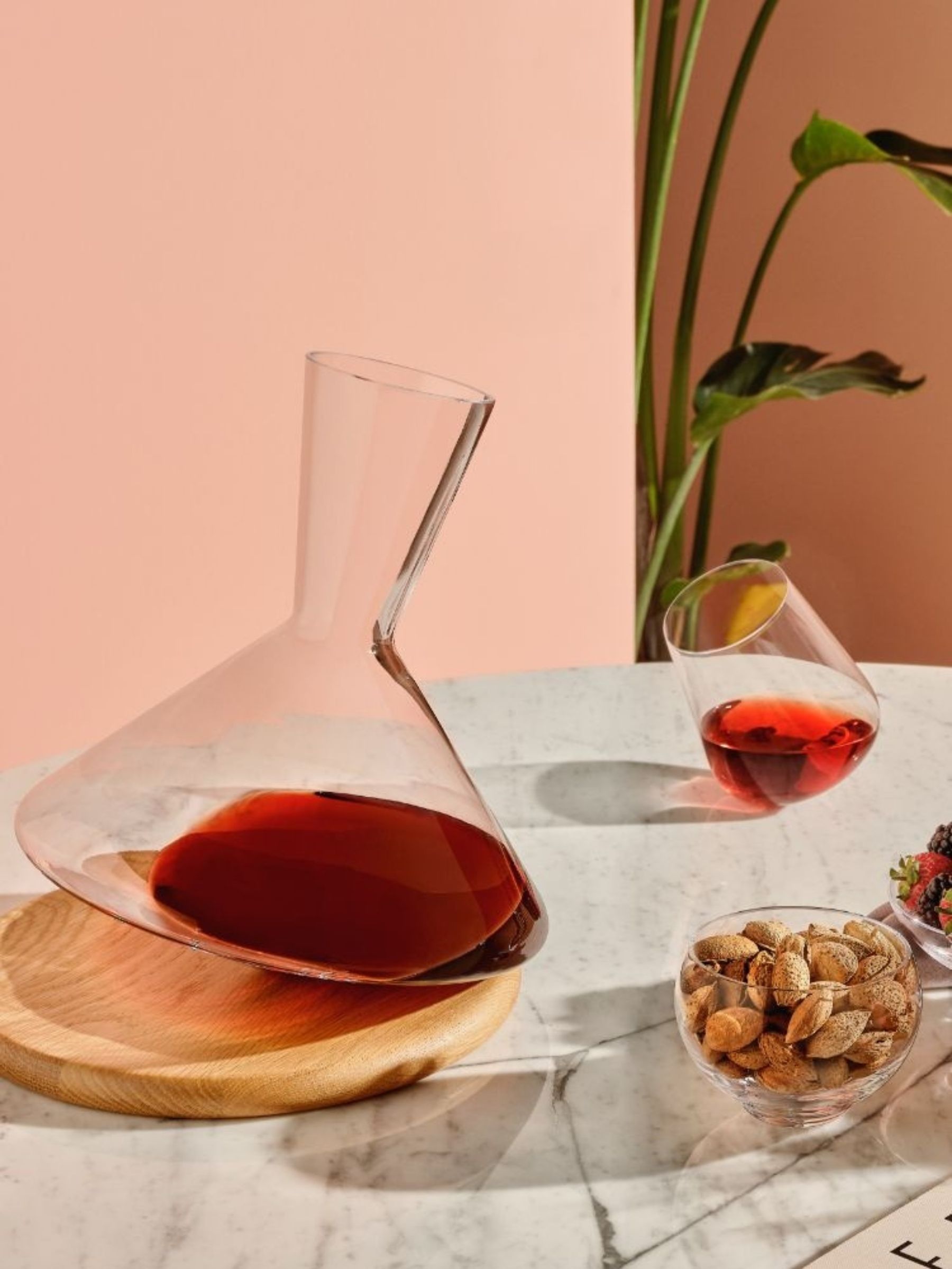 Nude Set of 2 Clear Balance Wine Glasses - Image 1 of 3