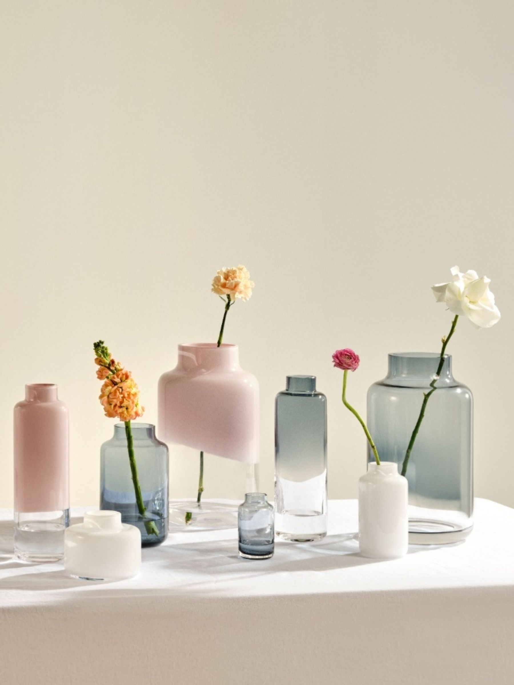 Nude Blue Small Magnolia Vase - Image 2 of 4 Nude Blue Small Magnolia Vase - Image 2 of 4