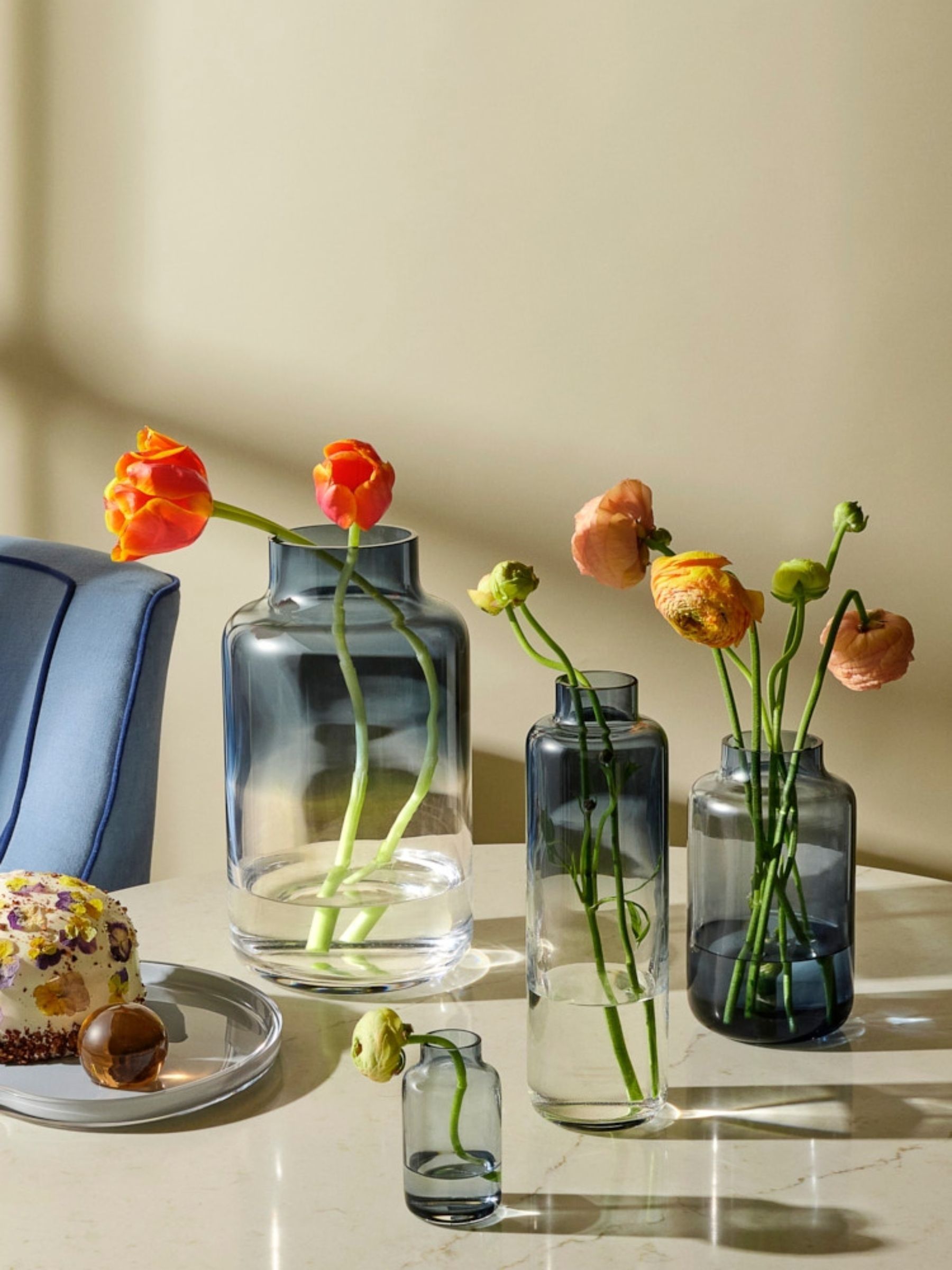 Nude Blue Small Magnolia Vase - Image 3 of 4