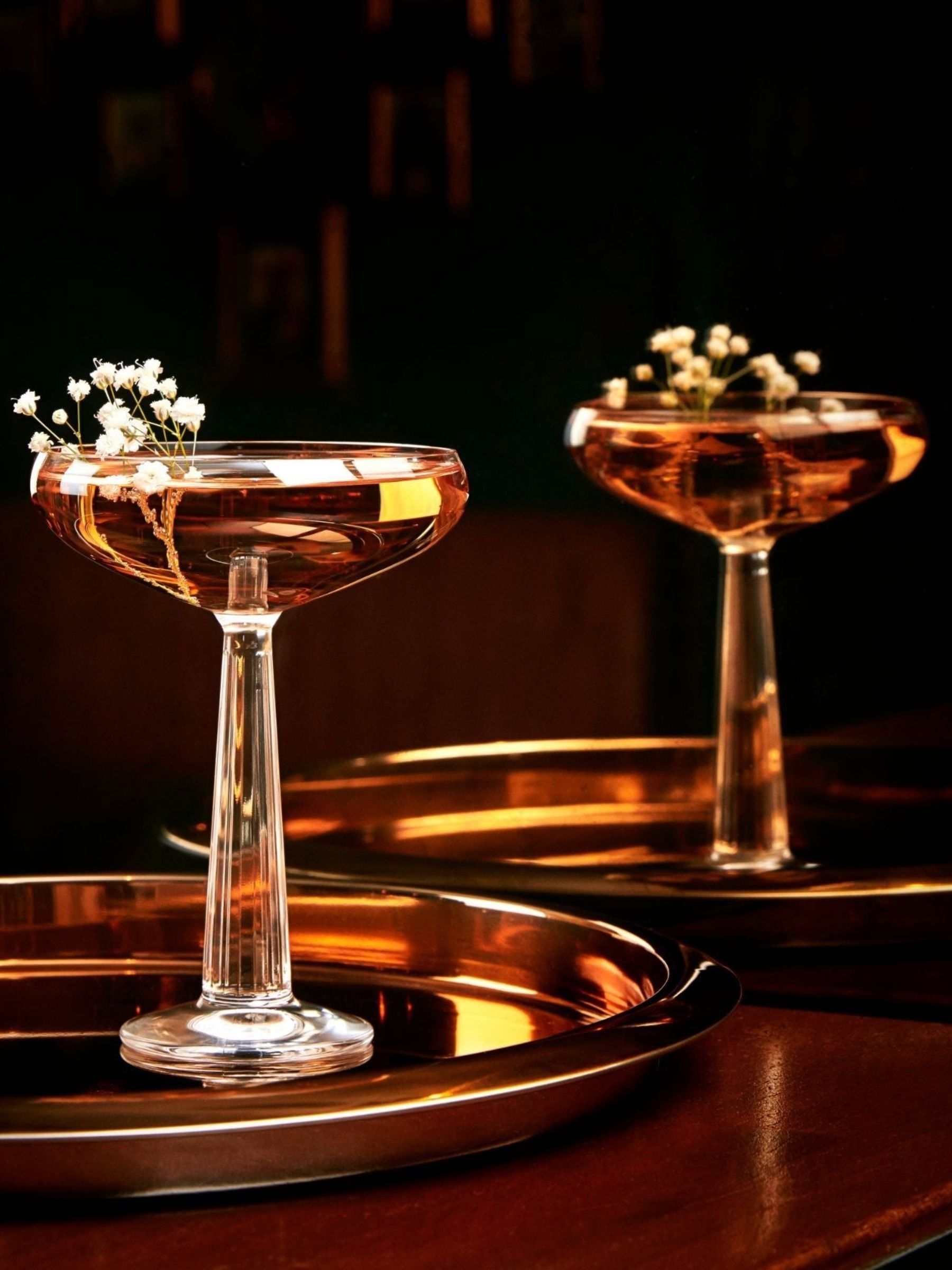 Nude Set of 2 Clear Big Top Coupe Glasses - Image 2 of 11