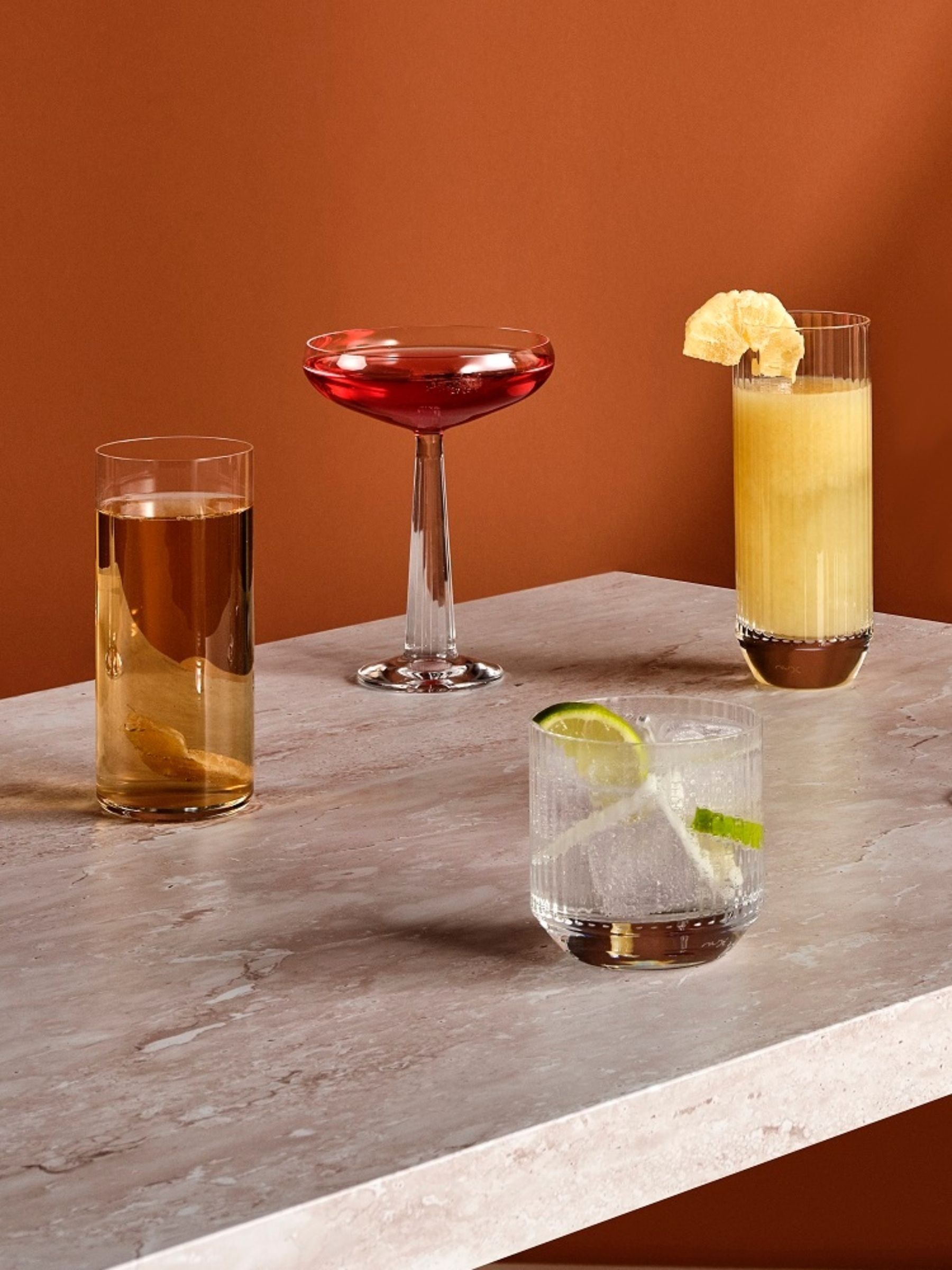 Nude Set of 2 Clear Big Top Coupe Glasses - Image 8 of 11