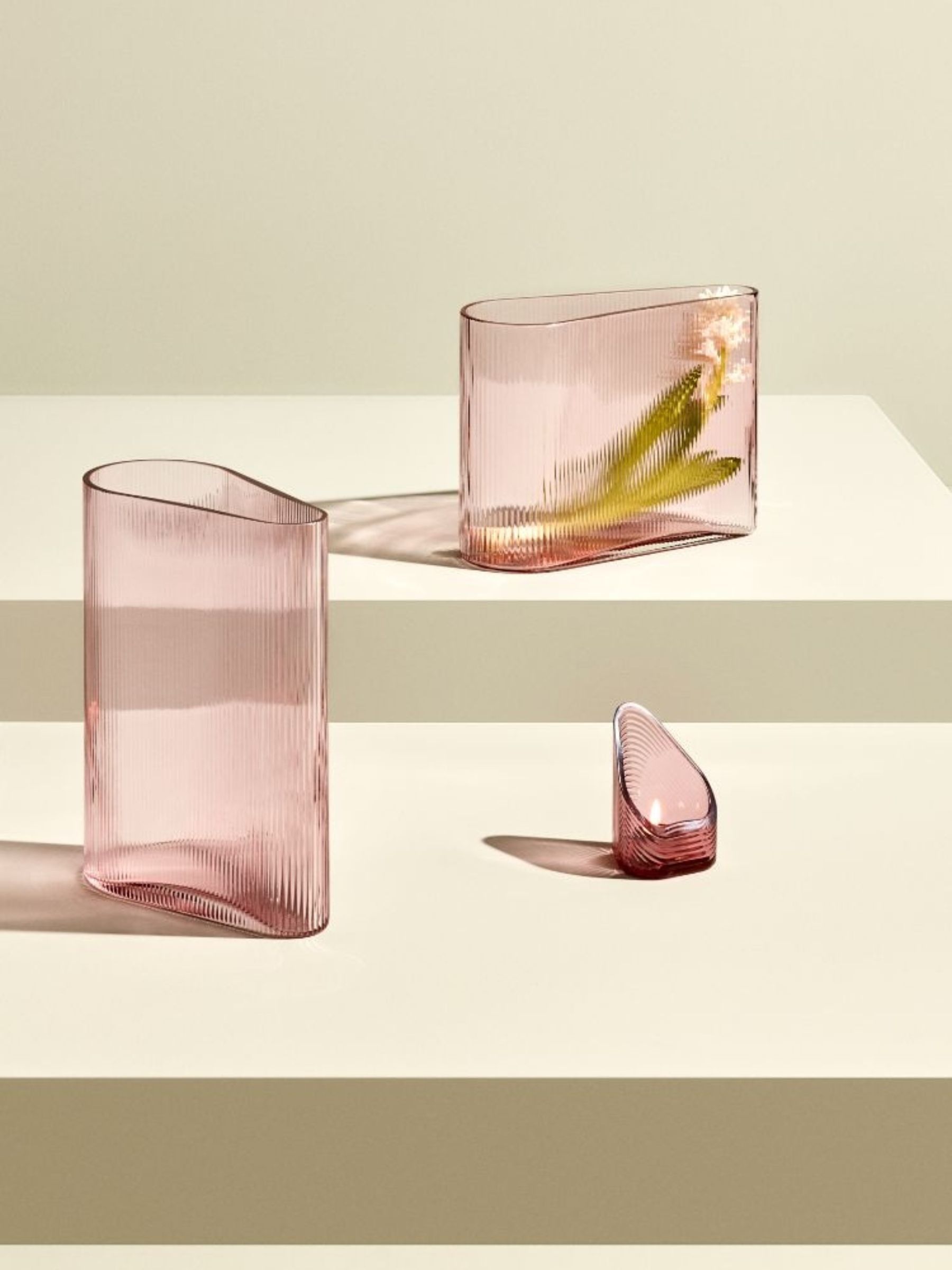 Nude Dusty Rose Mist Wide Vase - Image 1 of 6