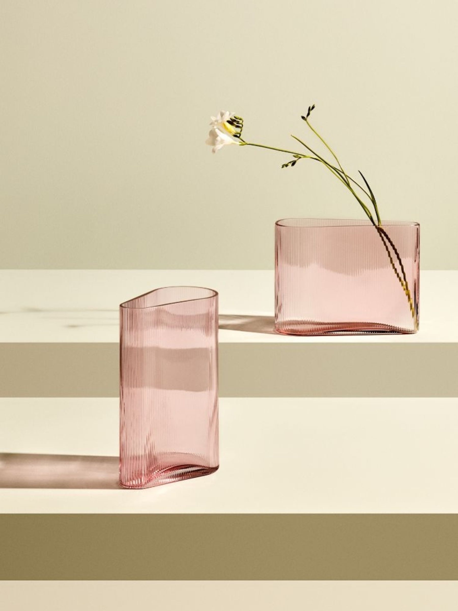 Nude Dusty Rose Mist Wide Vase - Image 2 of 6