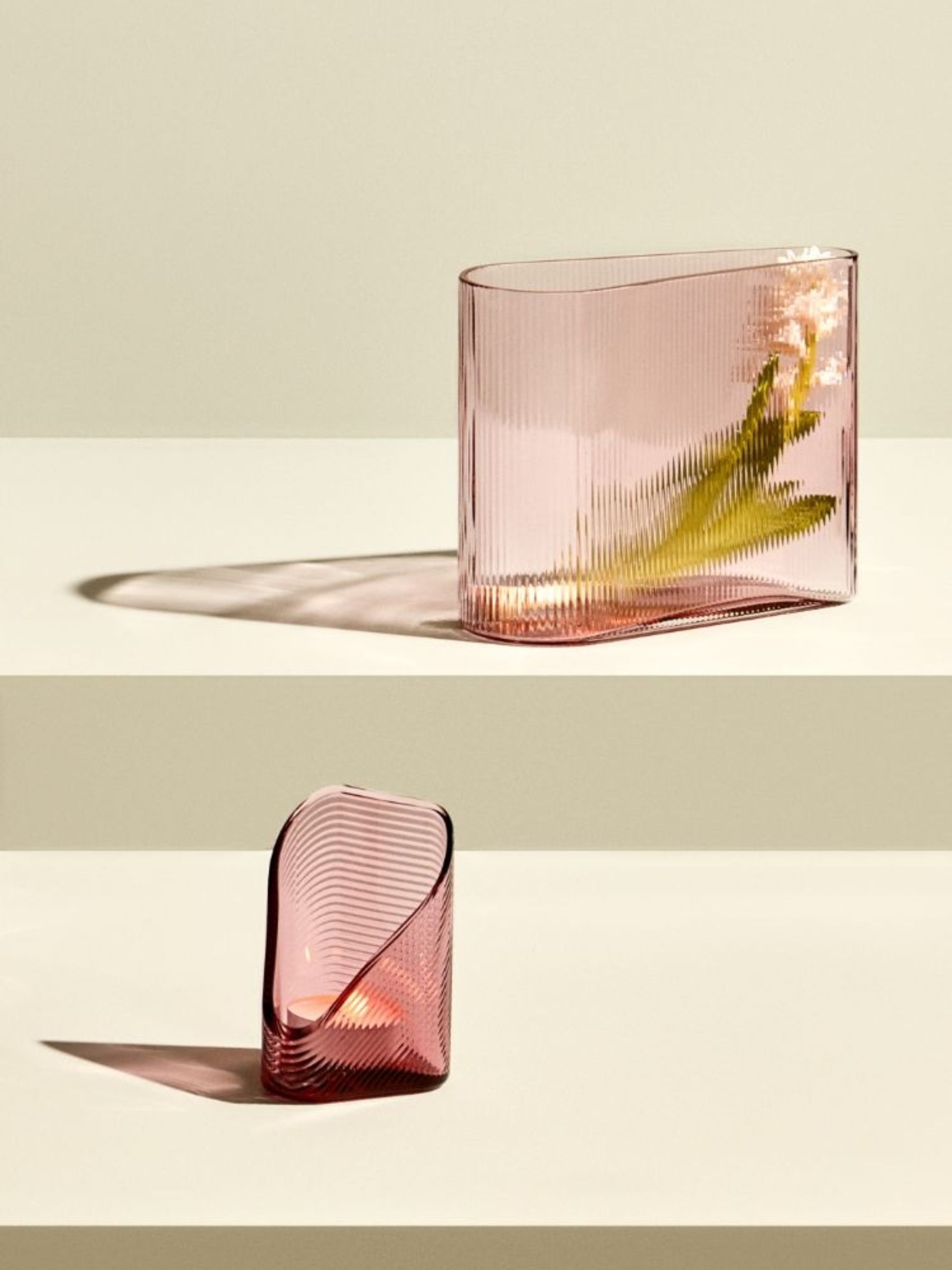 Nude Dusty Rose Mist Wide Vase - Image 3 of 6