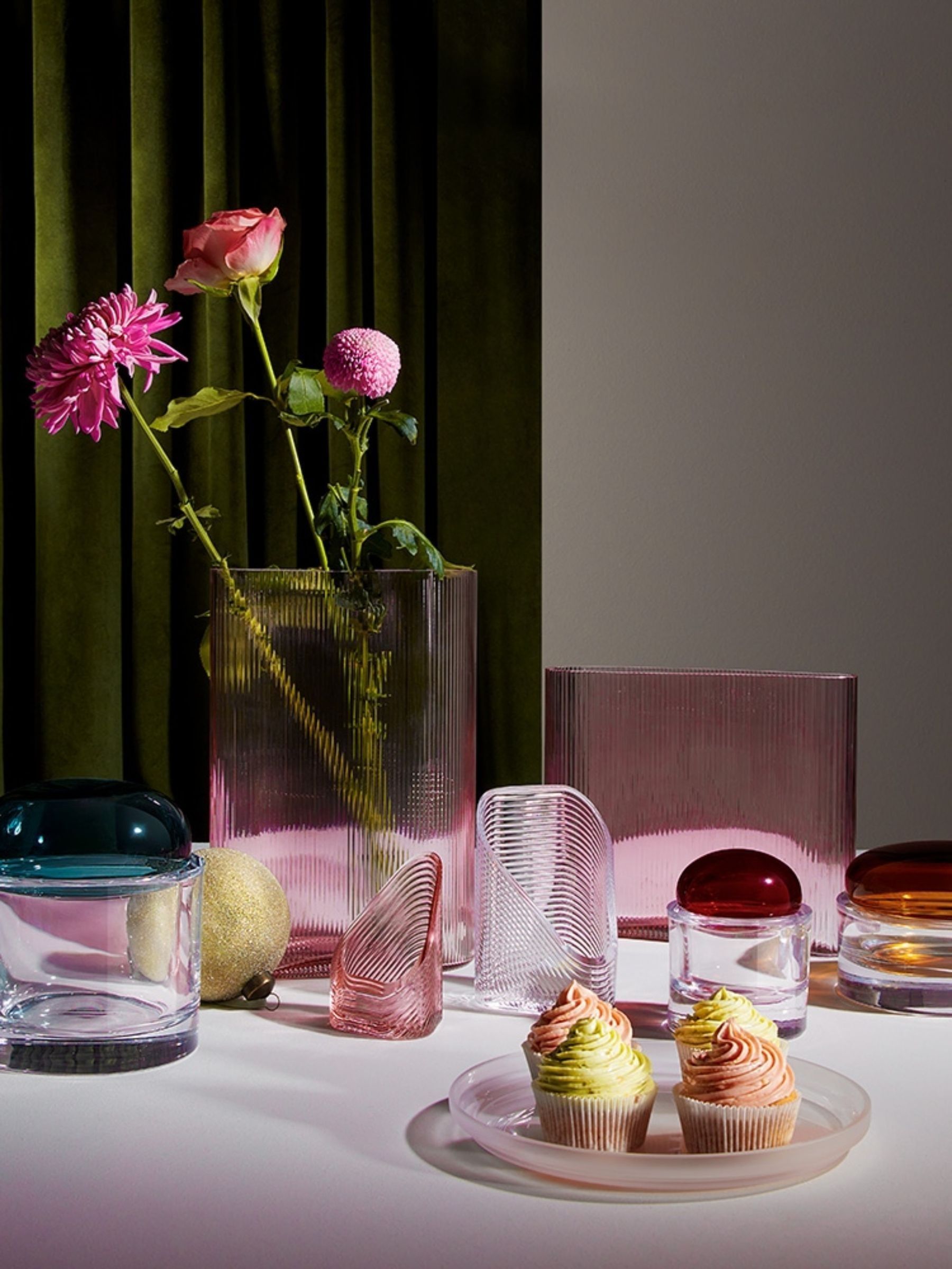 Nude Dusty Rose Mist Wide Vase - Image 6 of 6