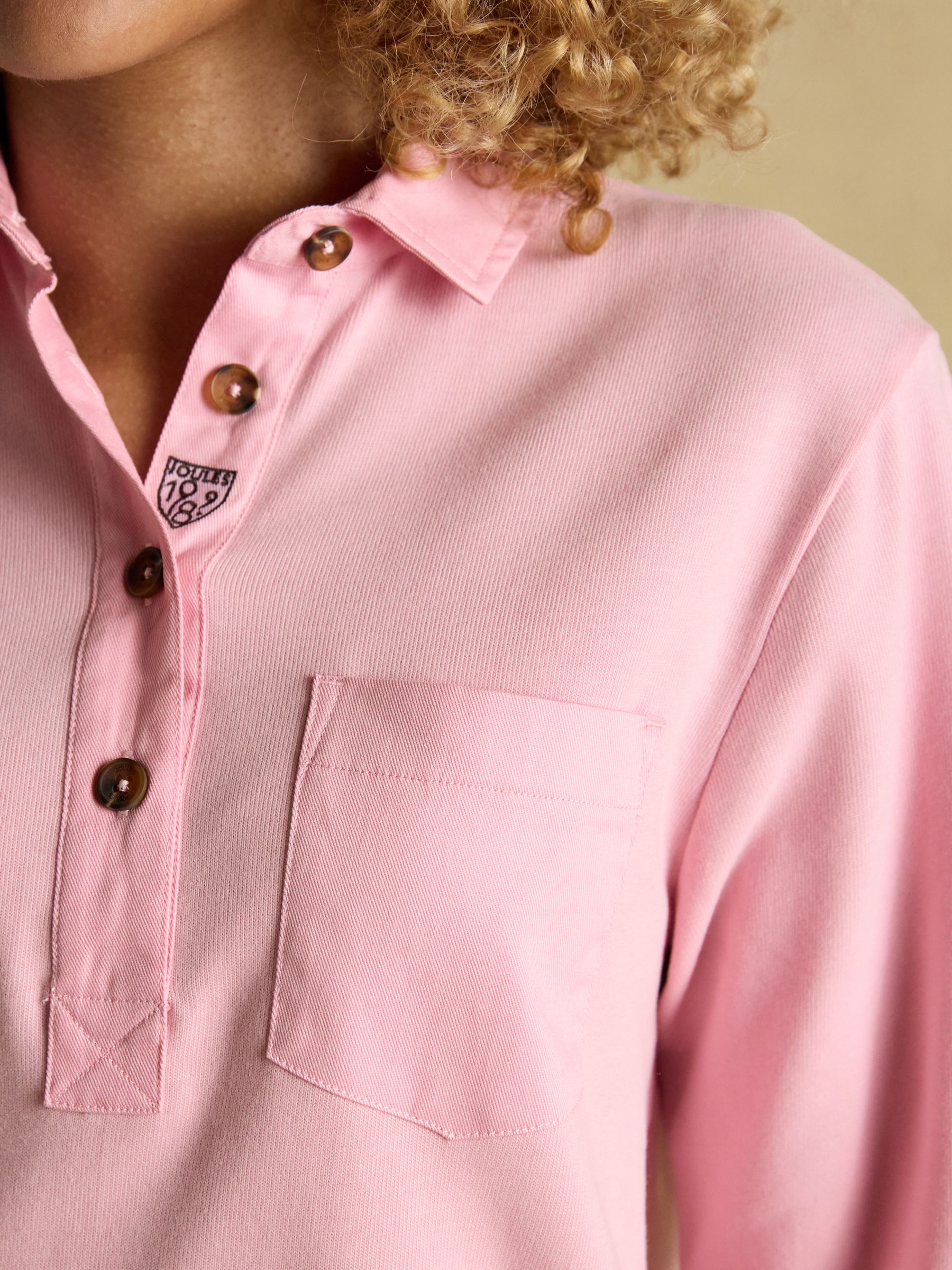 Delaney Pink Long Sleeve Jersey Deckshirt - Image 7 of 11