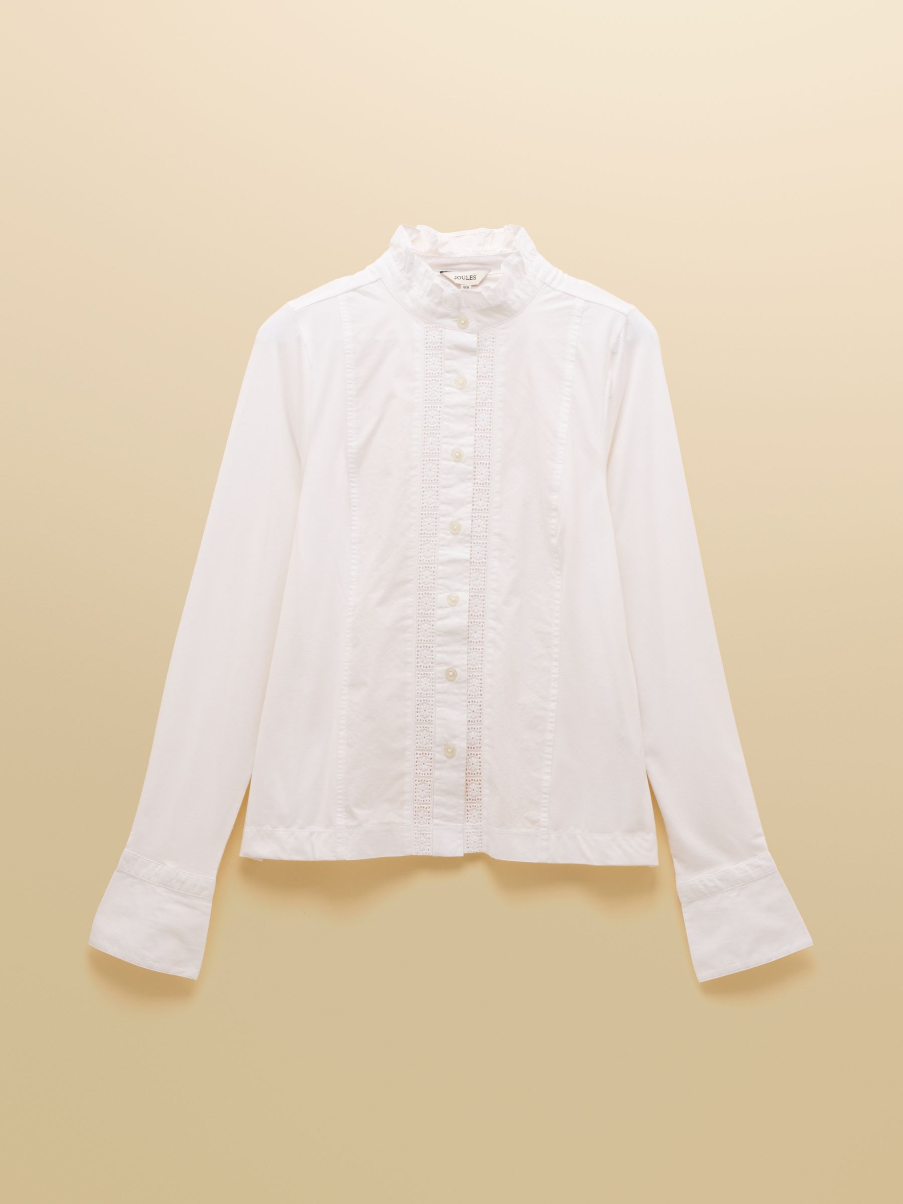 Felicity White Lace Insert Long Sleeve Jersey Shirt - Image 8 of 8