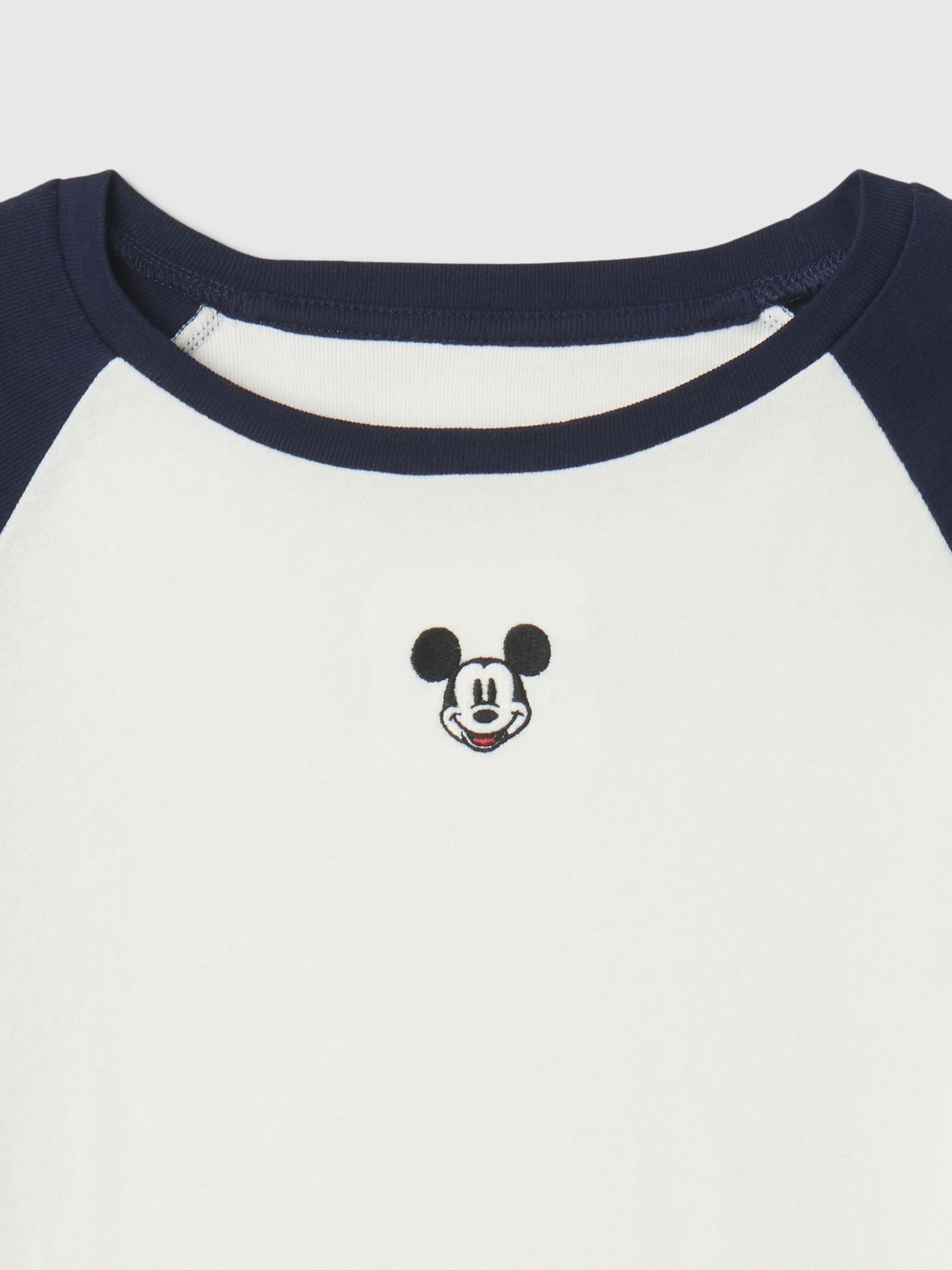Navy Blue Mickey Mouse Disney Raglan Long Sleeve T-Shirt (4-13yrs) - Image 5 of 5
