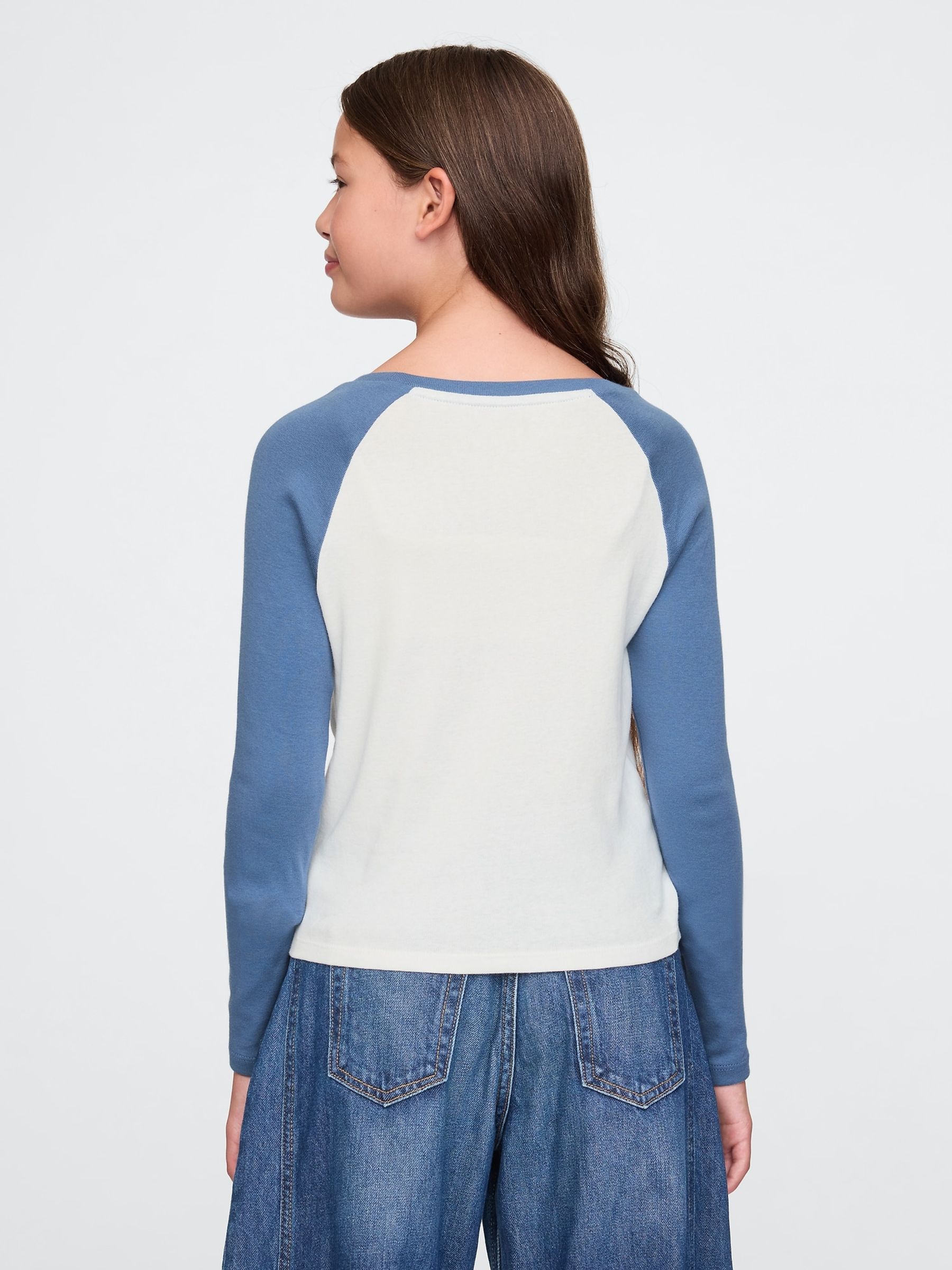 Blue Lilo & Stitch Disney Raglan Long Sleeve T-Shirt (4-13yrs) - Image 2 of 4