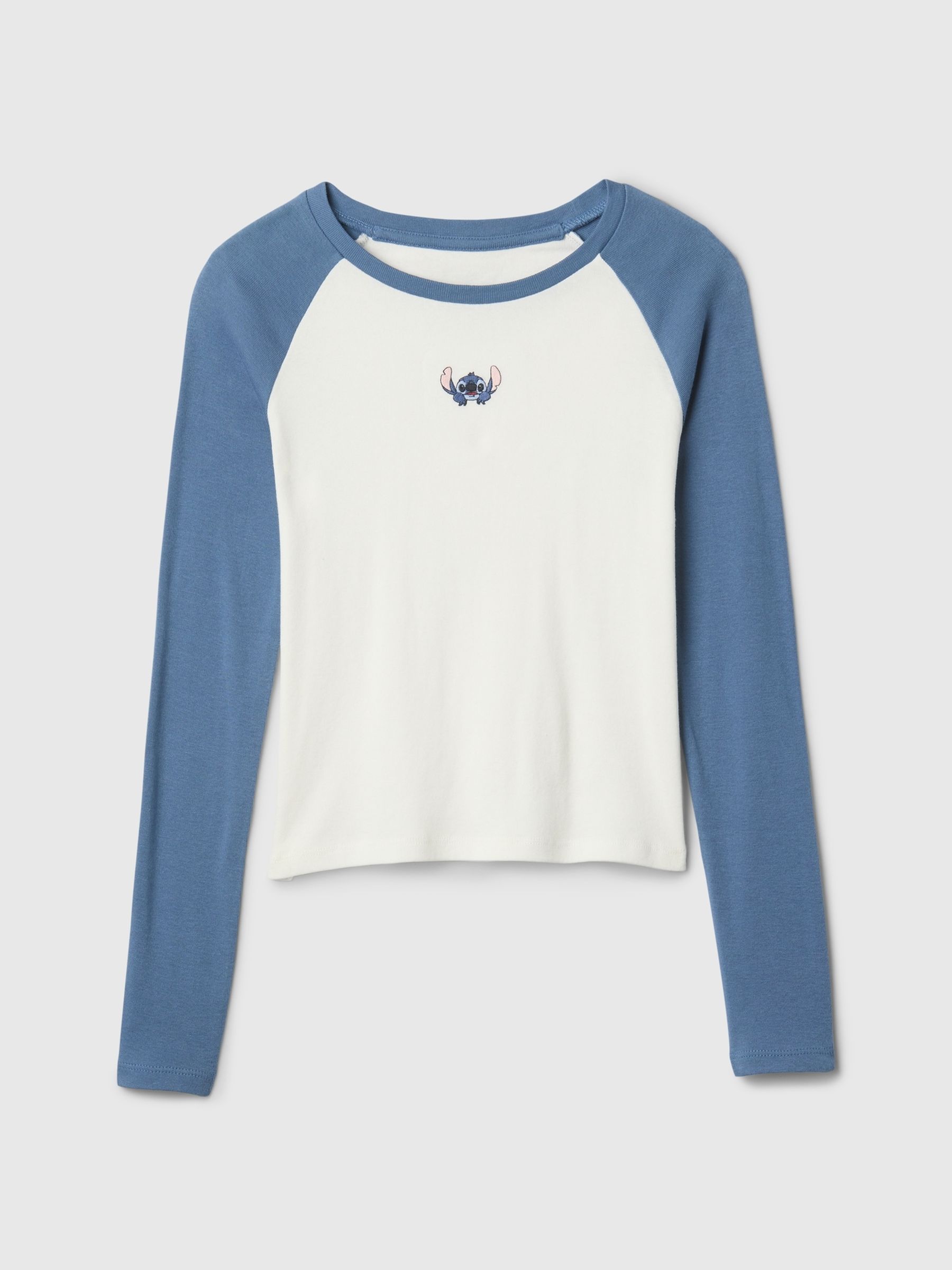 Blue Lilo & Stitch Disney Raglan Long Sleeve T-Shirt (4-13yrs) - Image 3 of 4