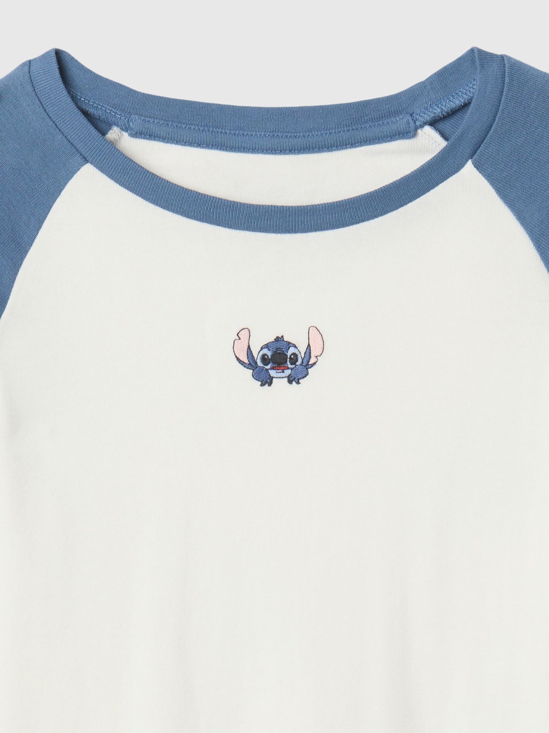 Blue Lilo & Stitch Disney Raglan Long Sleeve T-Shirt (4-13yrs) - Image 4 of 4