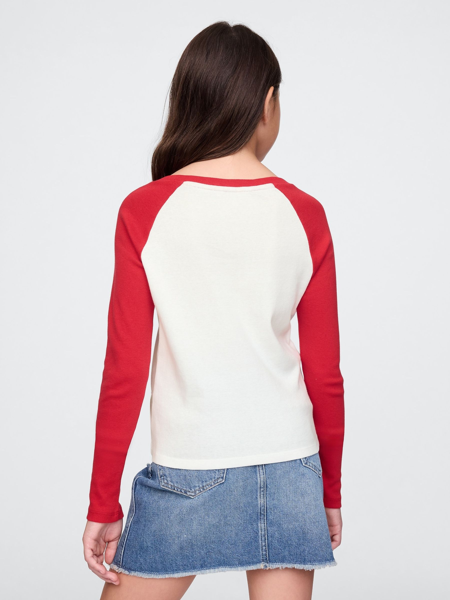 Red Minnie Mouse Disney Raglan Long Sleeve T-Shirt (4-13yrs) - Image 2 of 5