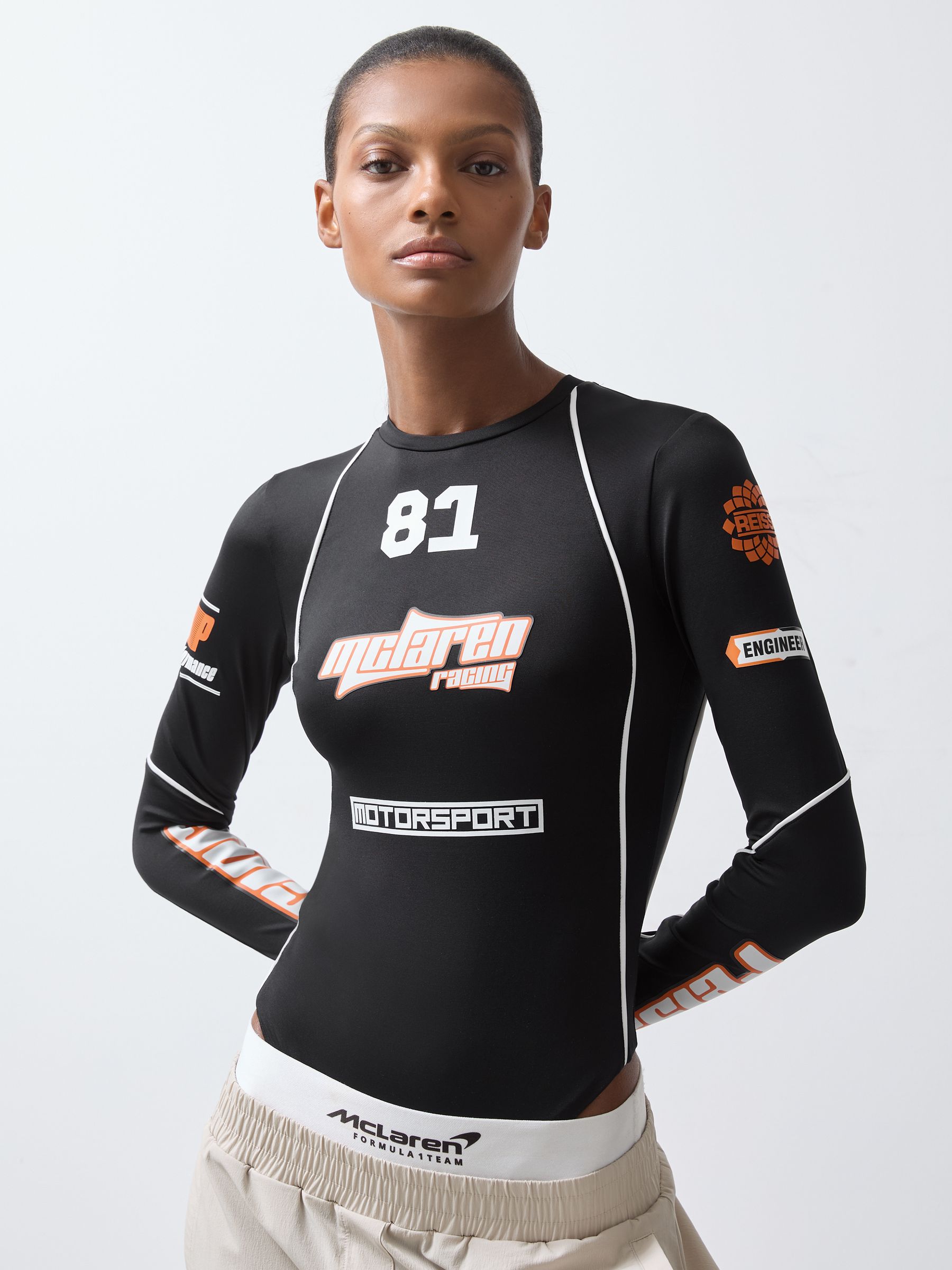McLaren F1 Team Printed Race Bodysuit in Black - Image 3 of 6