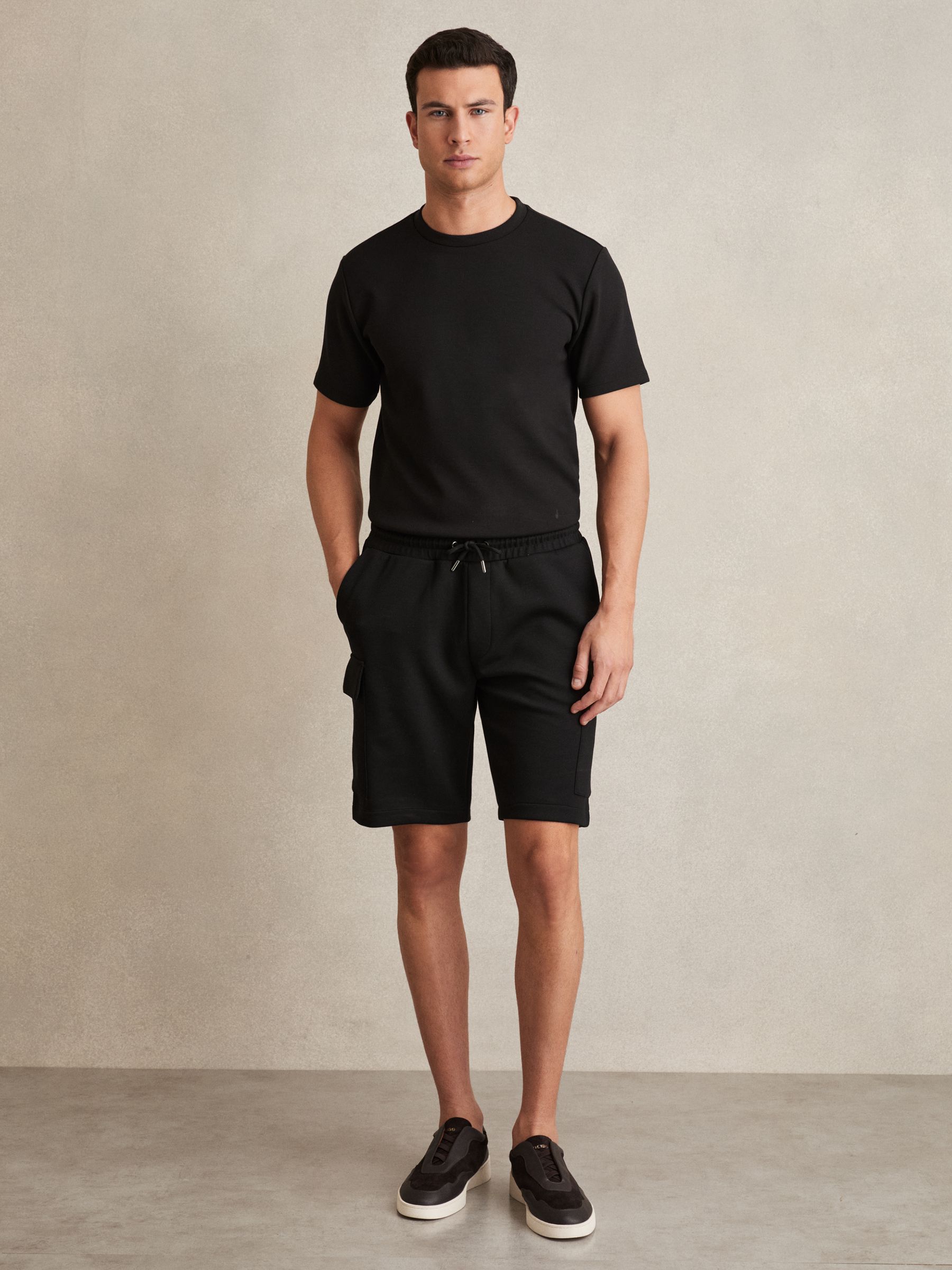 Interlock Cargo Shorts in Black - Image 1 of 6