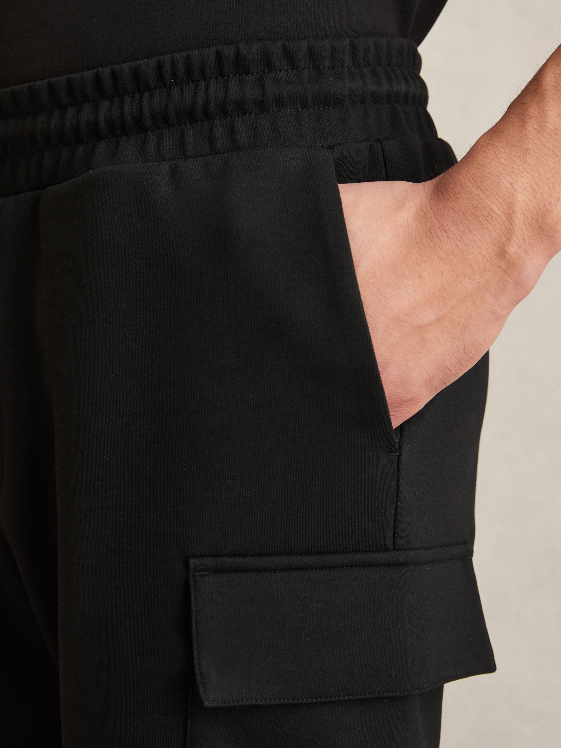 Interlock Cargo Shorts in Black - Image 4 of 6
