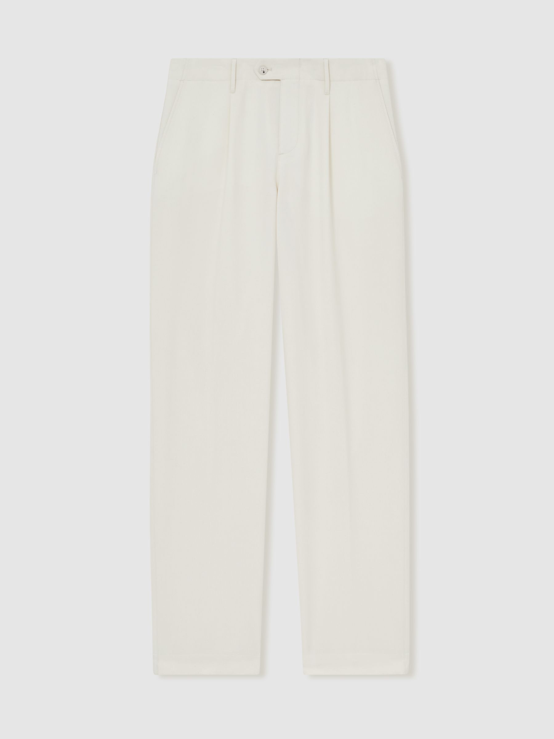 Straight-Leg Trousers in Off White - Image 2 of 6