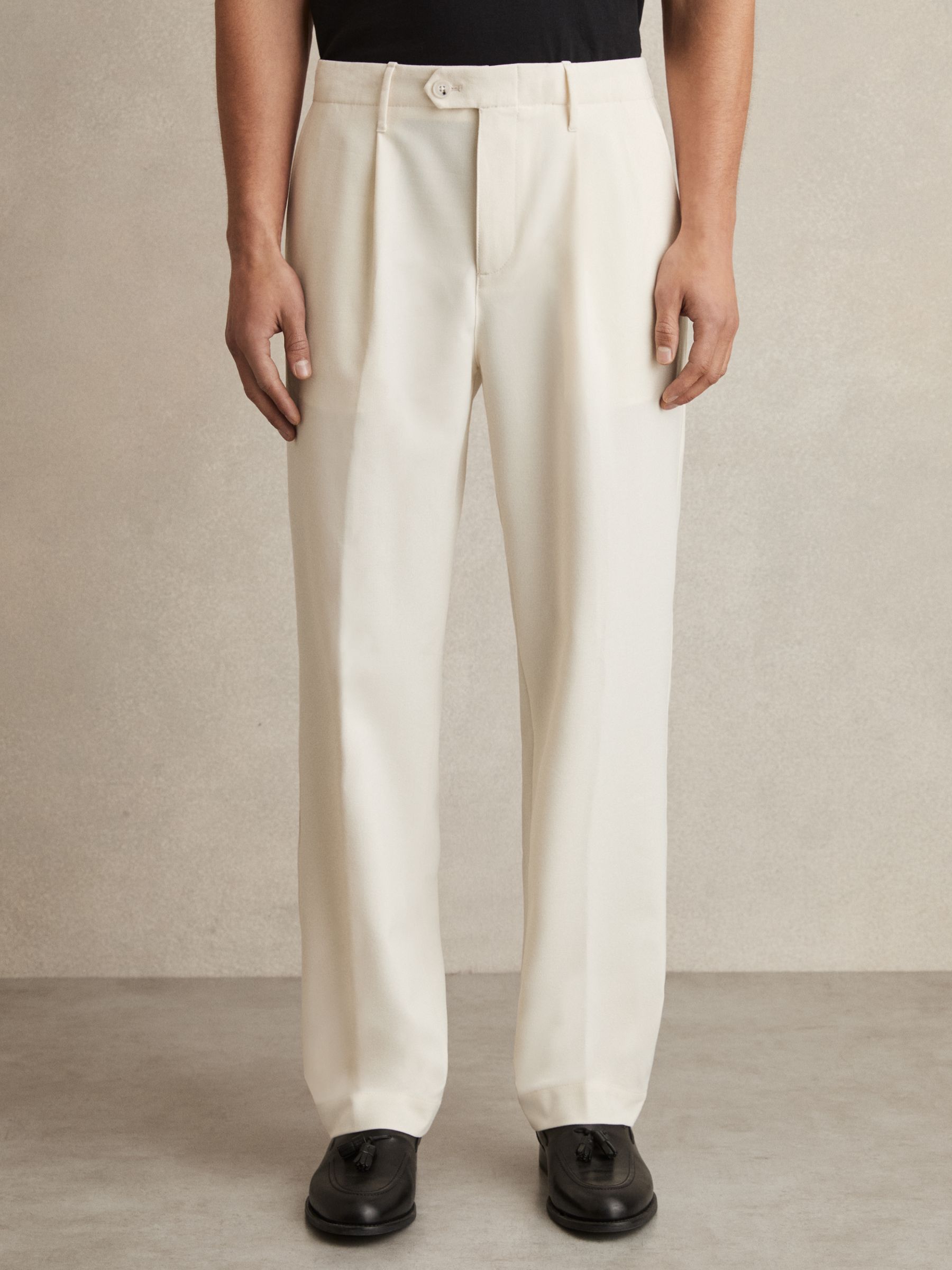 Straight-Leg Trousers in Off White - Image 3 of 6
