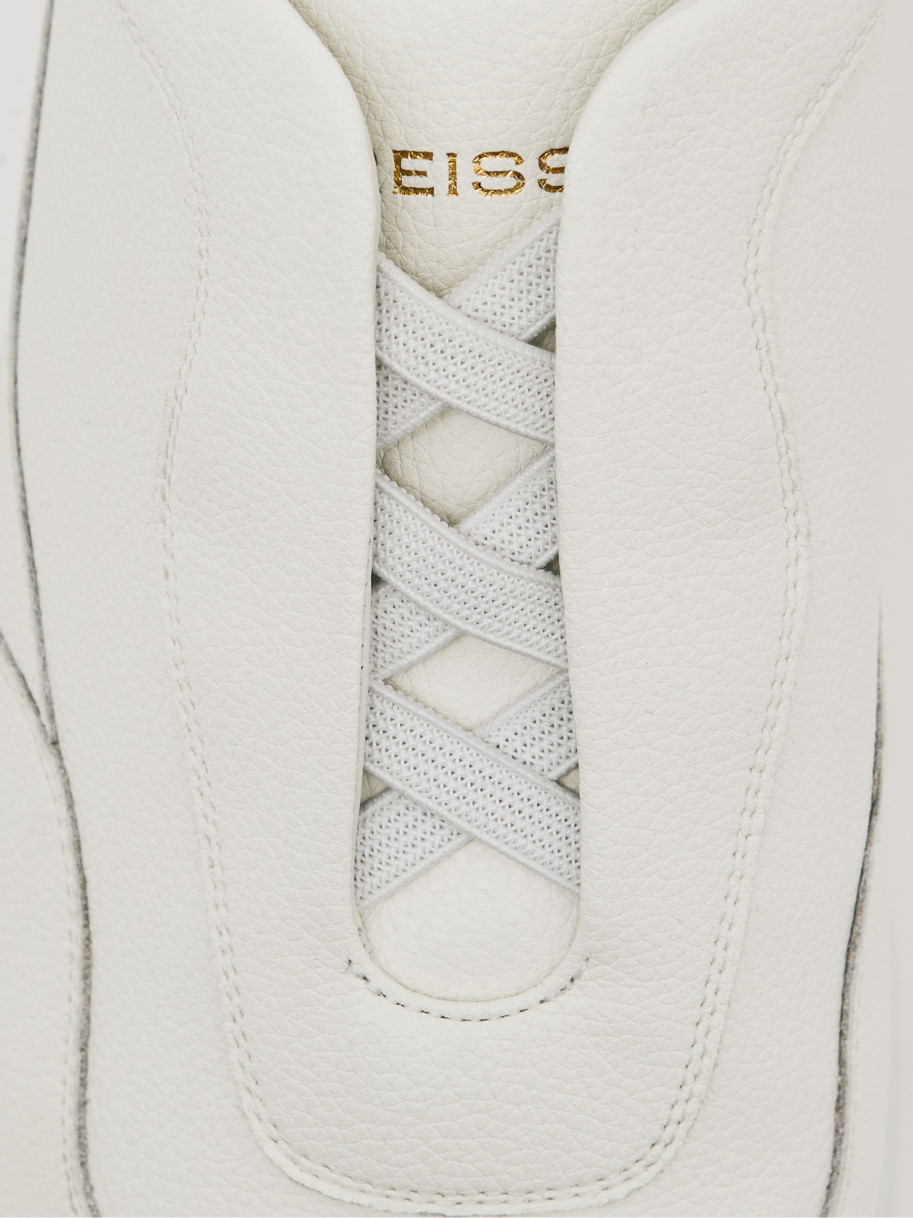 Leather Elasticated-Lace Trainers in White - Image 6 of 6