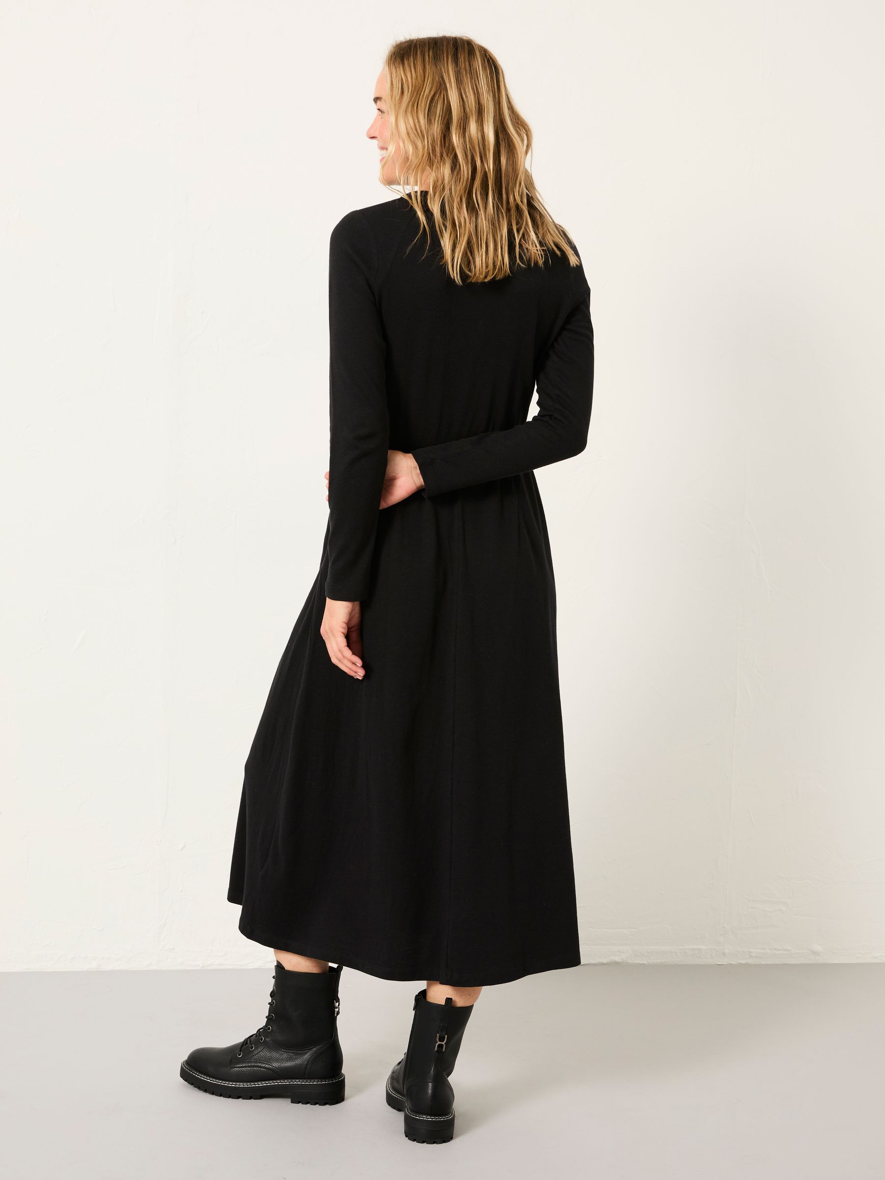 Jonie Black Regular Jersey Midi Dress - Image 2 of 6