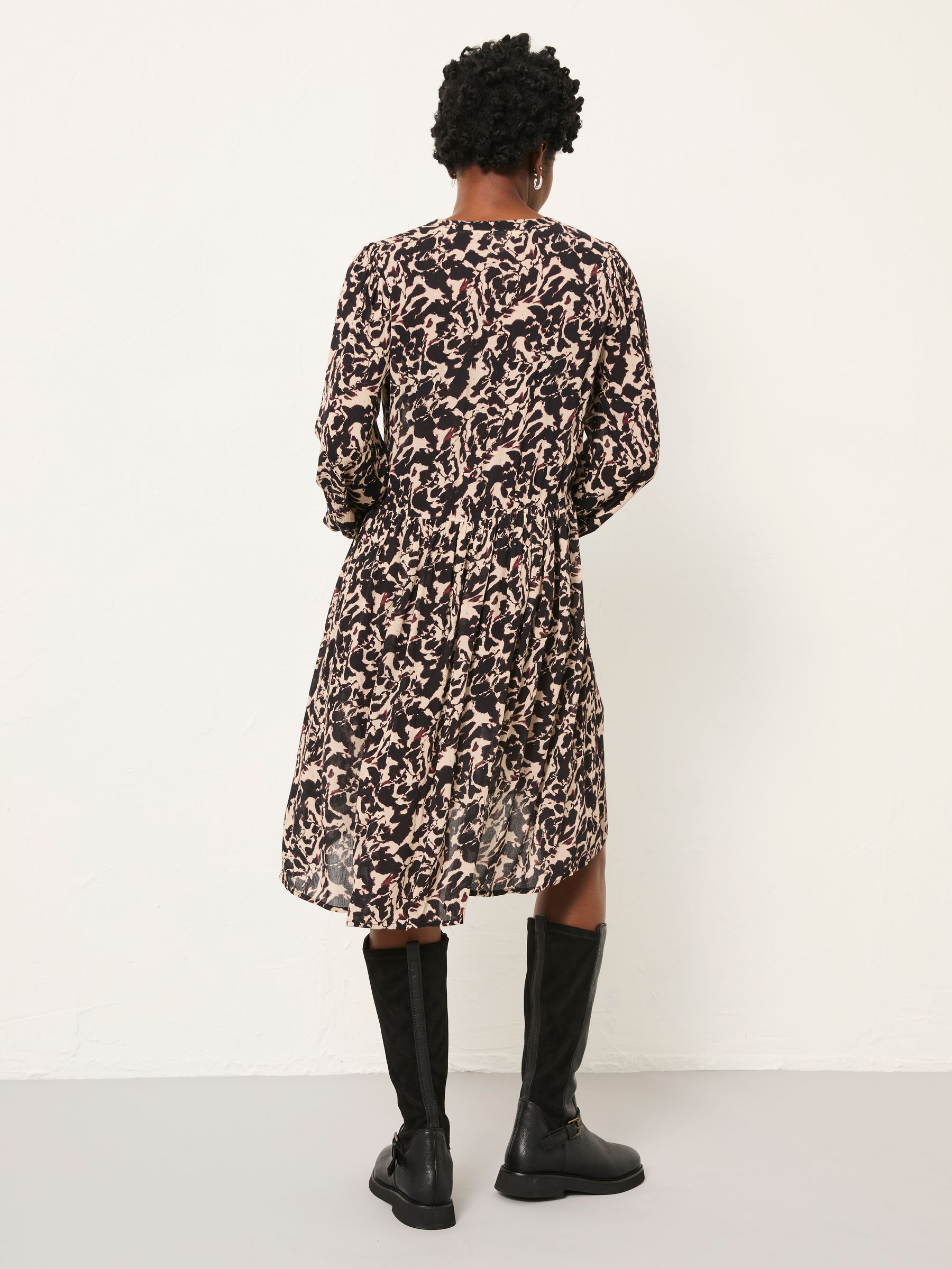 Steph Black Animal Swirl Regular Dress - Image 2 of 5