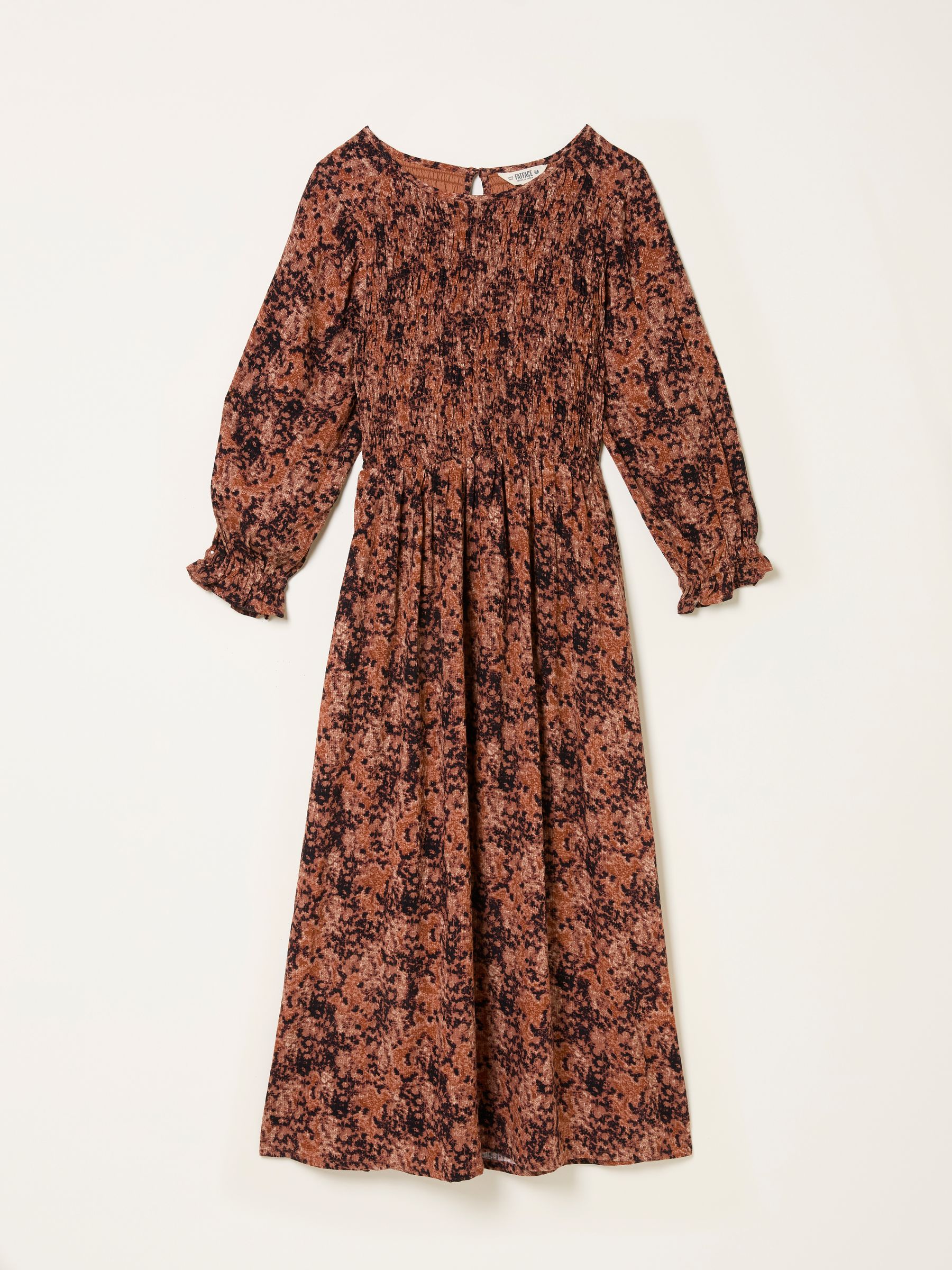 Mabel Dusky Purple Vintage Texture Regular Midi Dress - Image 6 of 6