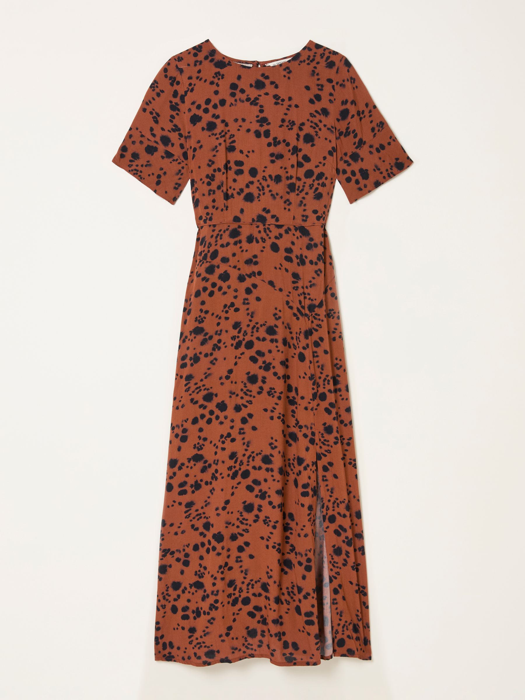 Winona Tan Brown Animal Spot Regular Midi Dress - Image 6 of 6