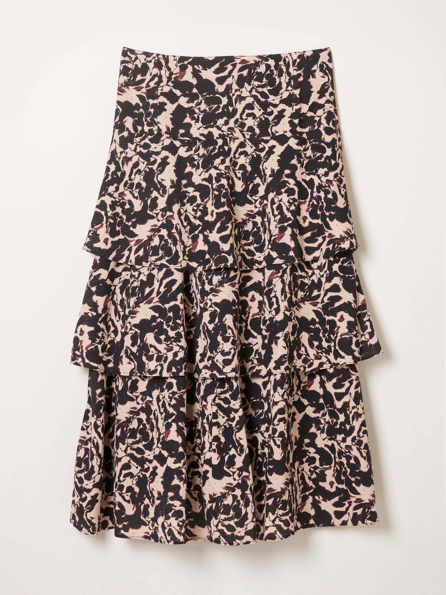 Tonia Black Animal Swirl Midi Skirt - Image 6 of 6