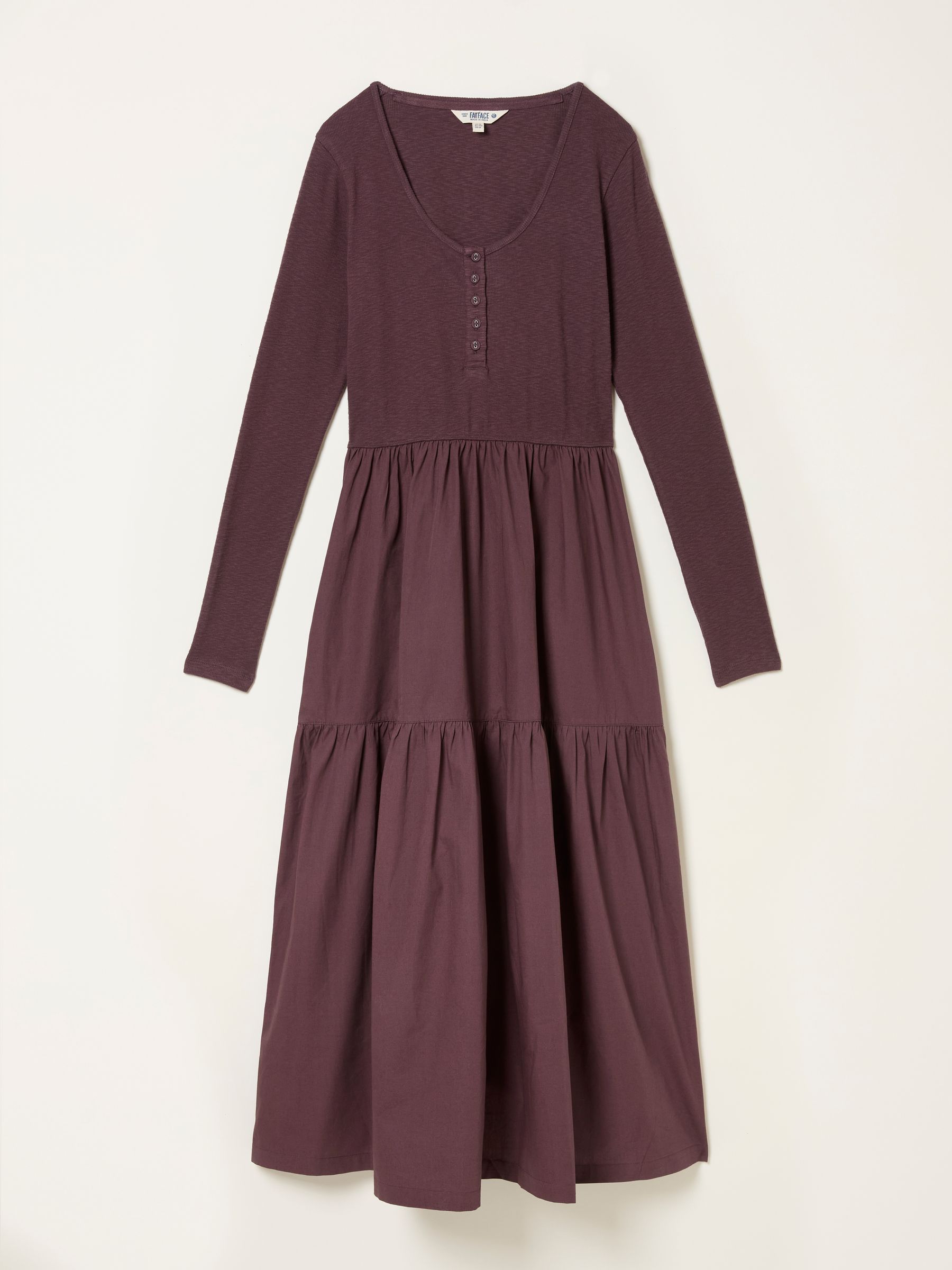 Louise Dusky Purple Regular Jersey Woven Midi Dress - Image 5 of 5