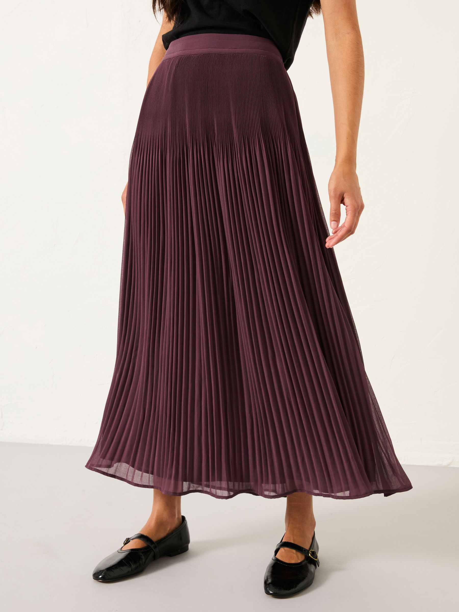 Paignton Dusky Purple Midi Skirt - Image 1 of 6