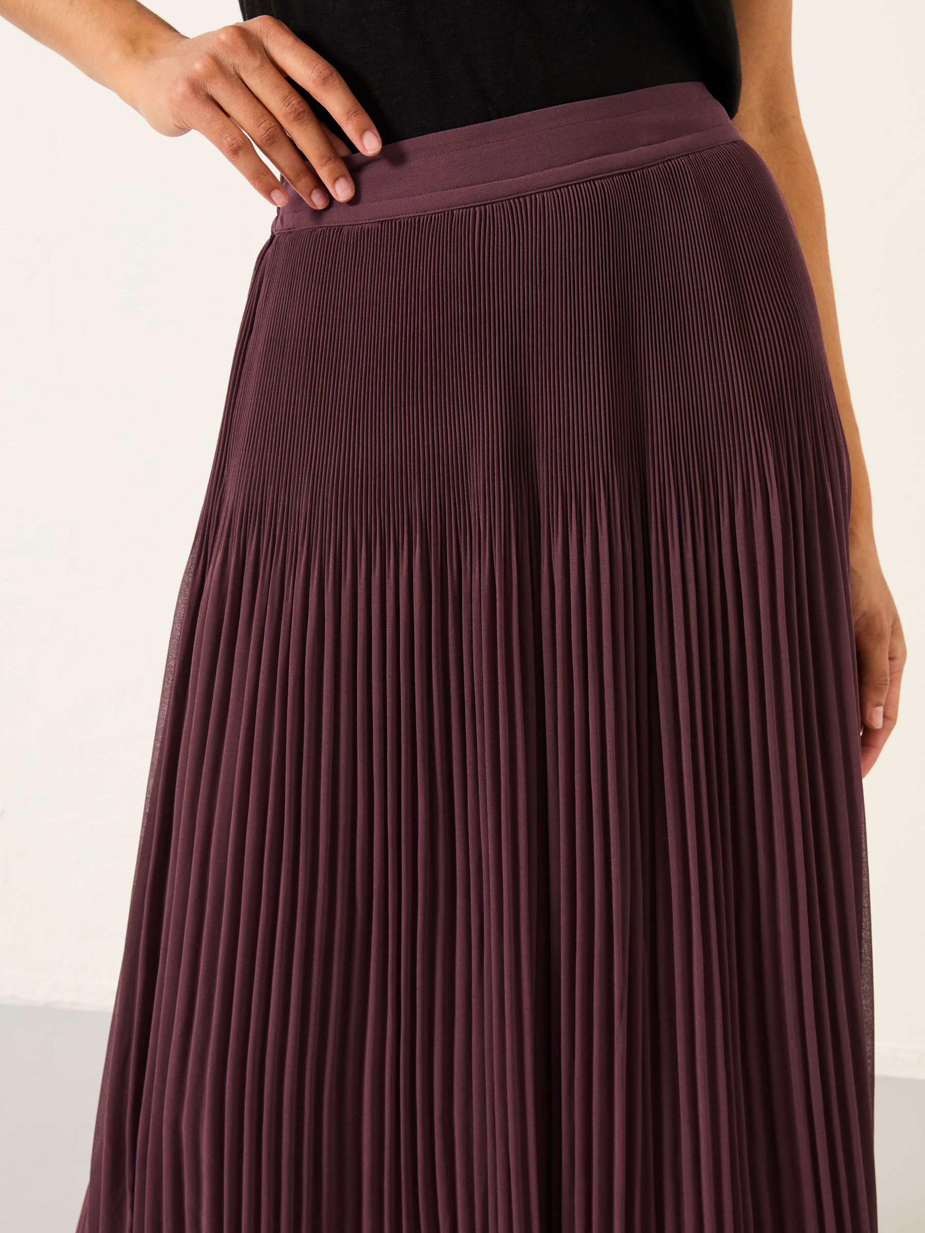Paignton Dusky Purple Midi Skirt - Image 4 of 6