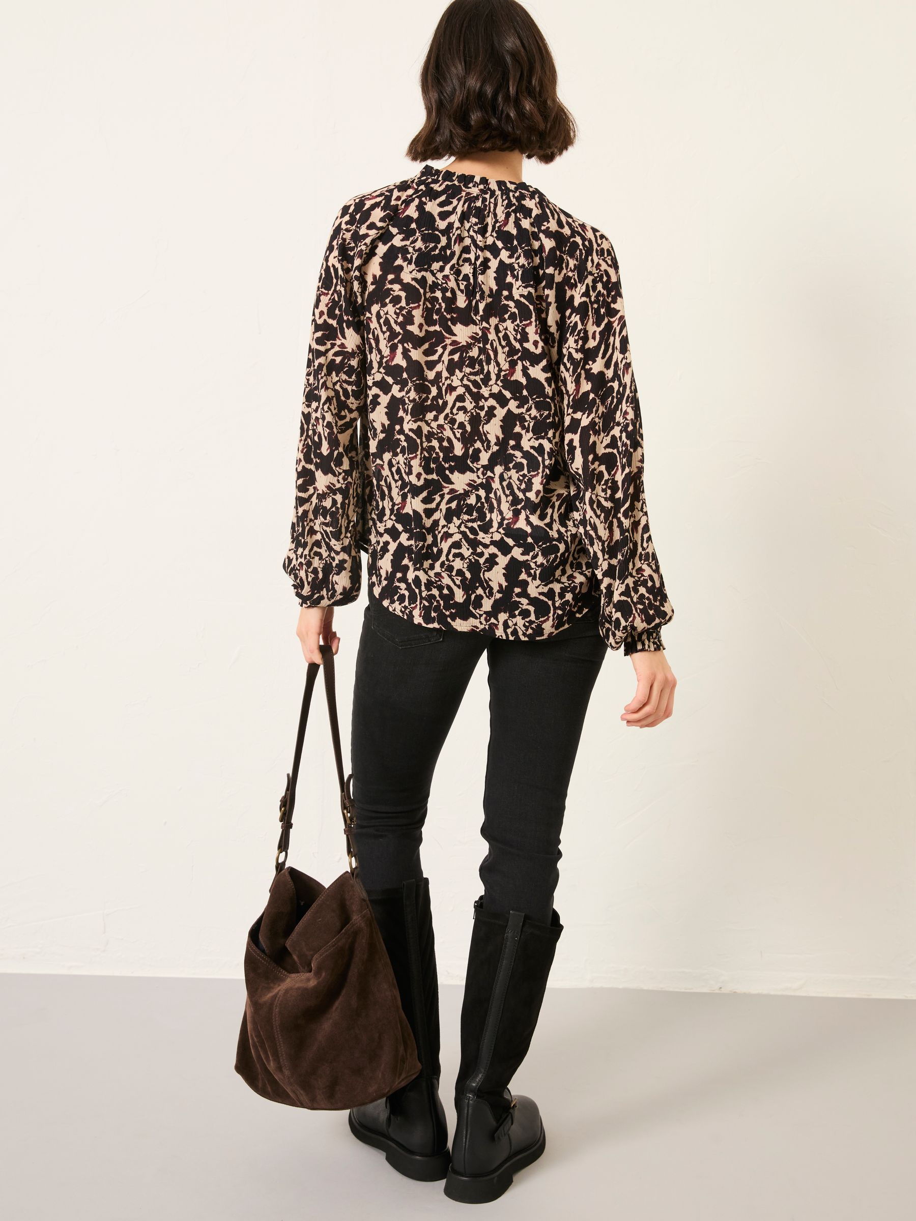 Lil Black Animal Swirl Blouse - Image 2 of 6