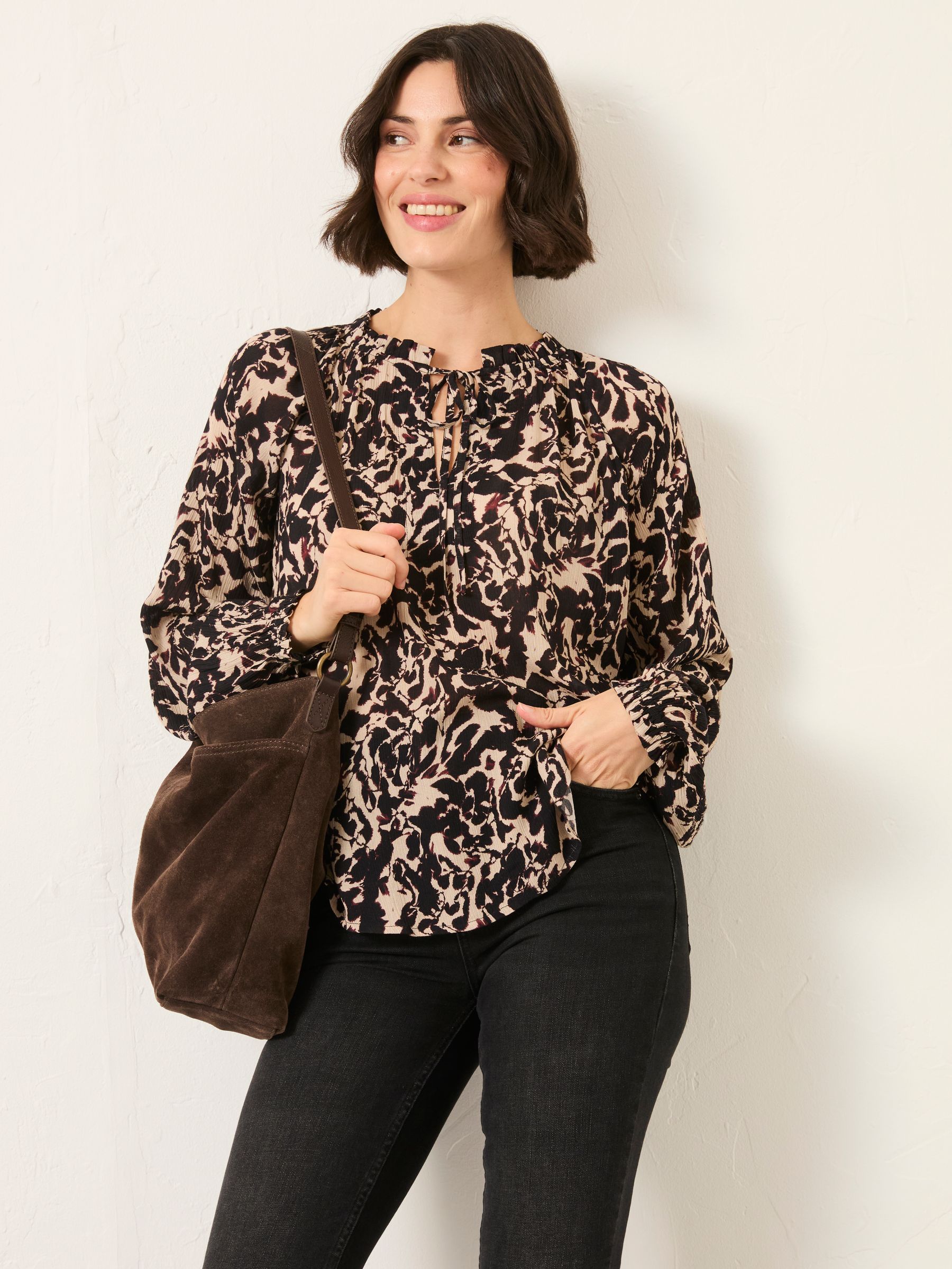 Lil Black Animal Swirl Blouse - Image 5 of 6