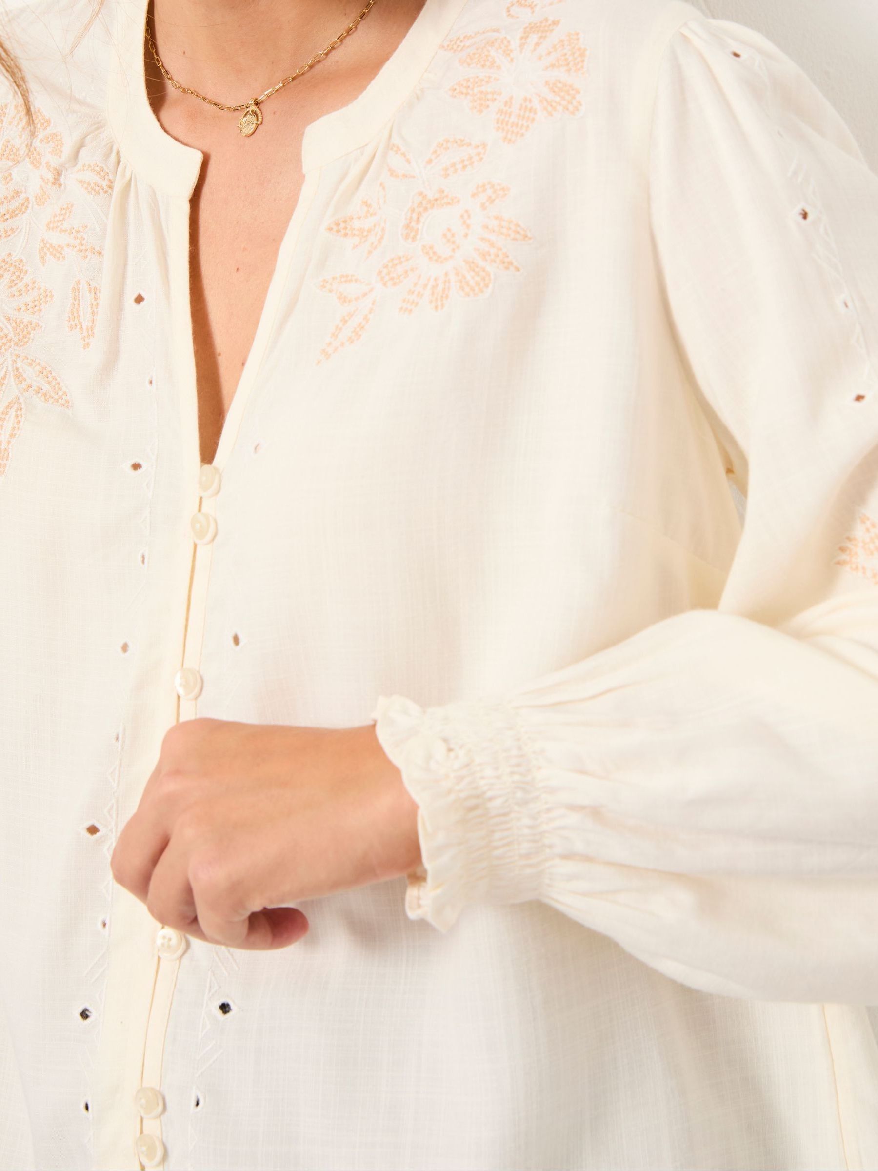 Ashley Ivory Emb Blouse | FatFace USA