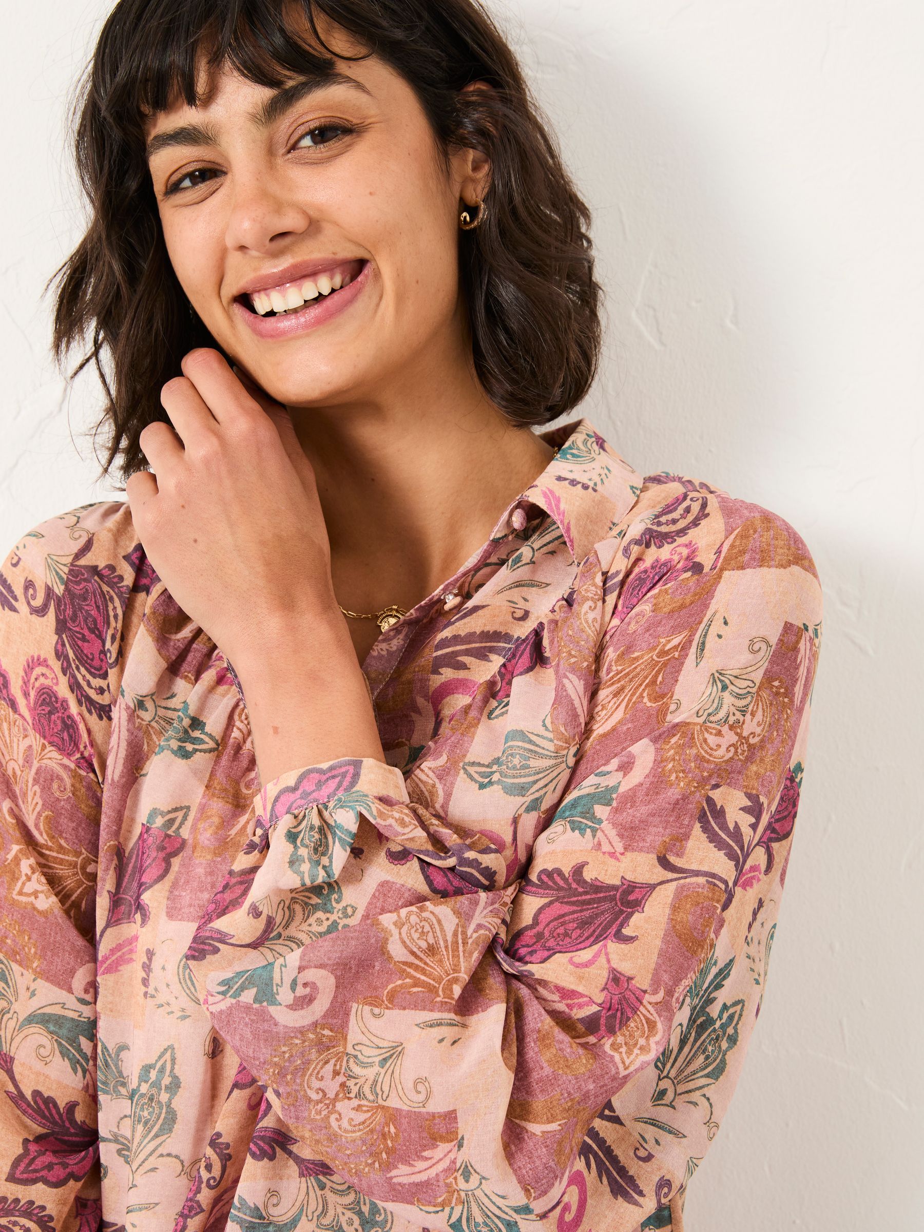 Pamala Rose Pink Patched Chintz Blouse - Image 5 of 6