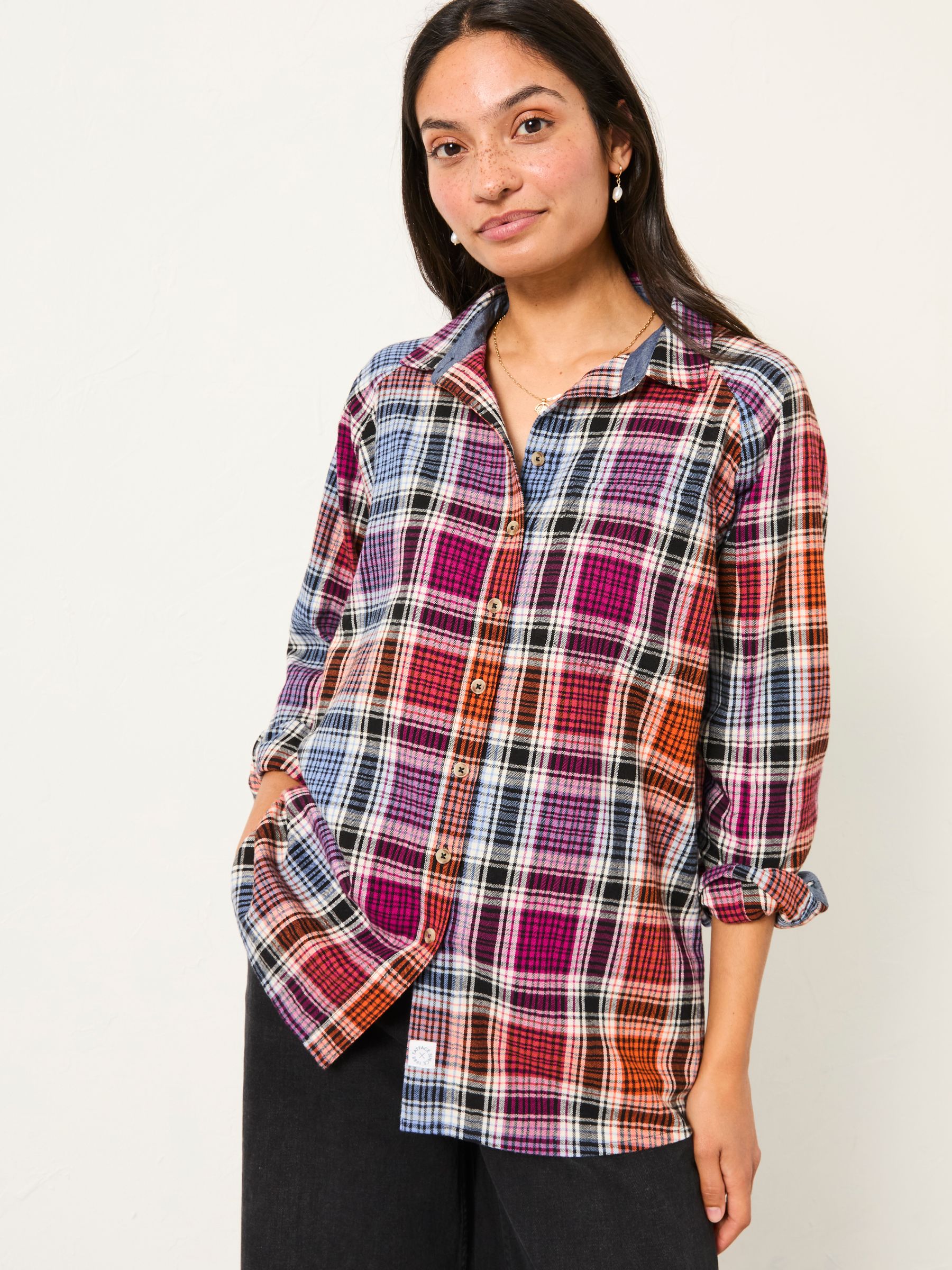 Bessie Plum Purple Check Shirt - Image 1 of 5