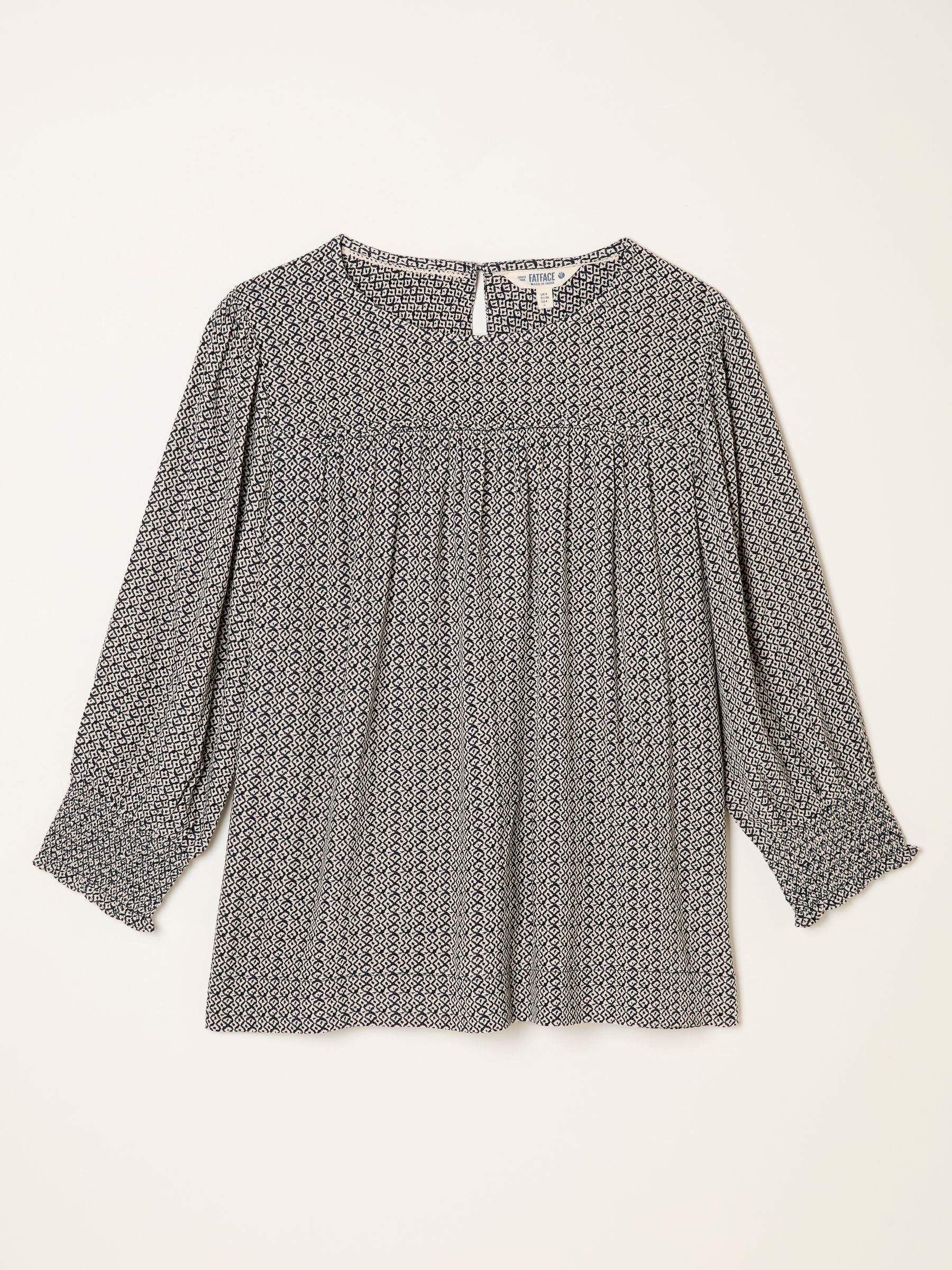 Shelley Dark Natural Ikat Geo Blouse - Image 5 of 5