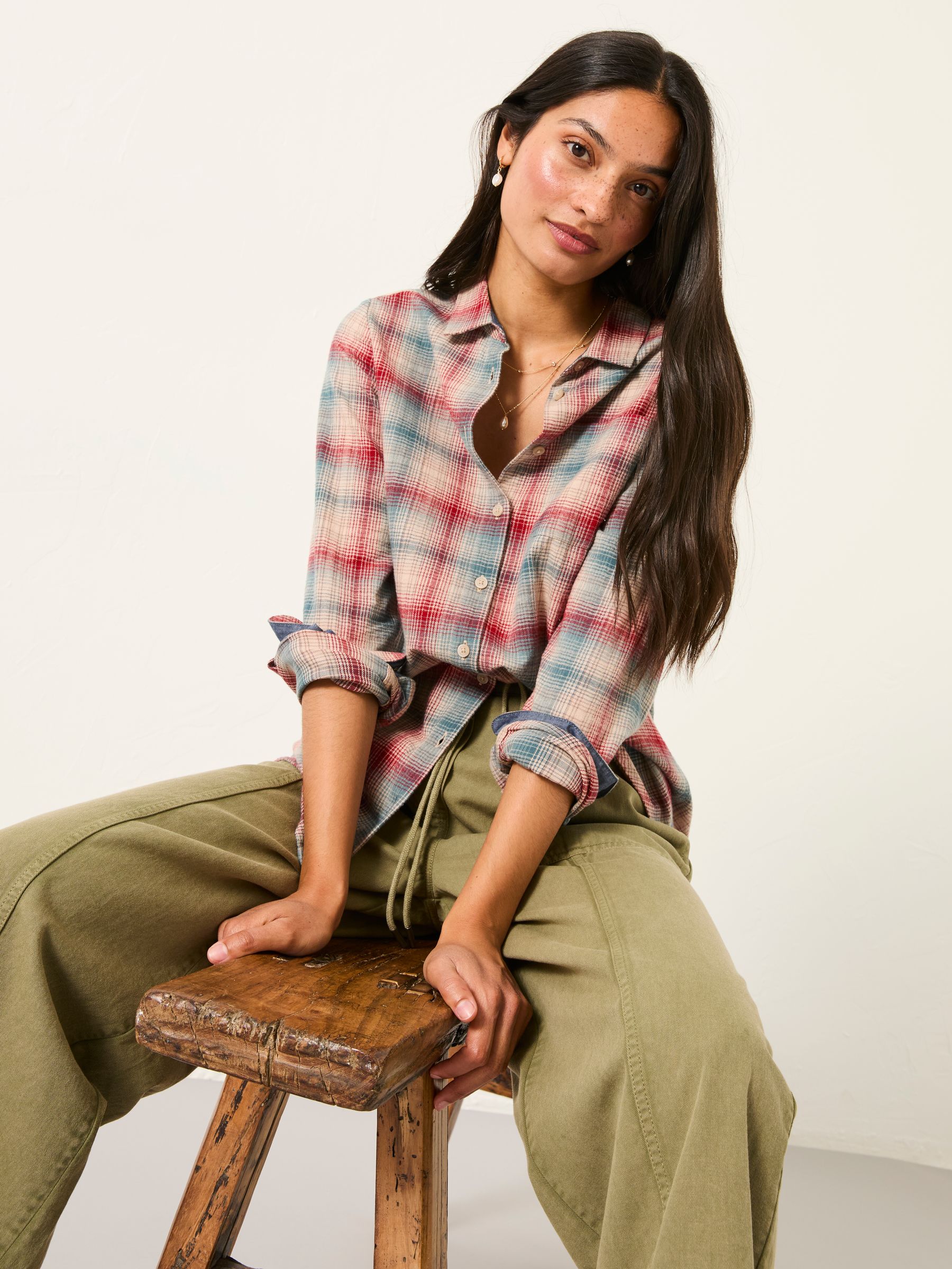 Olivia Red Check Shirt - Image 1 of 5