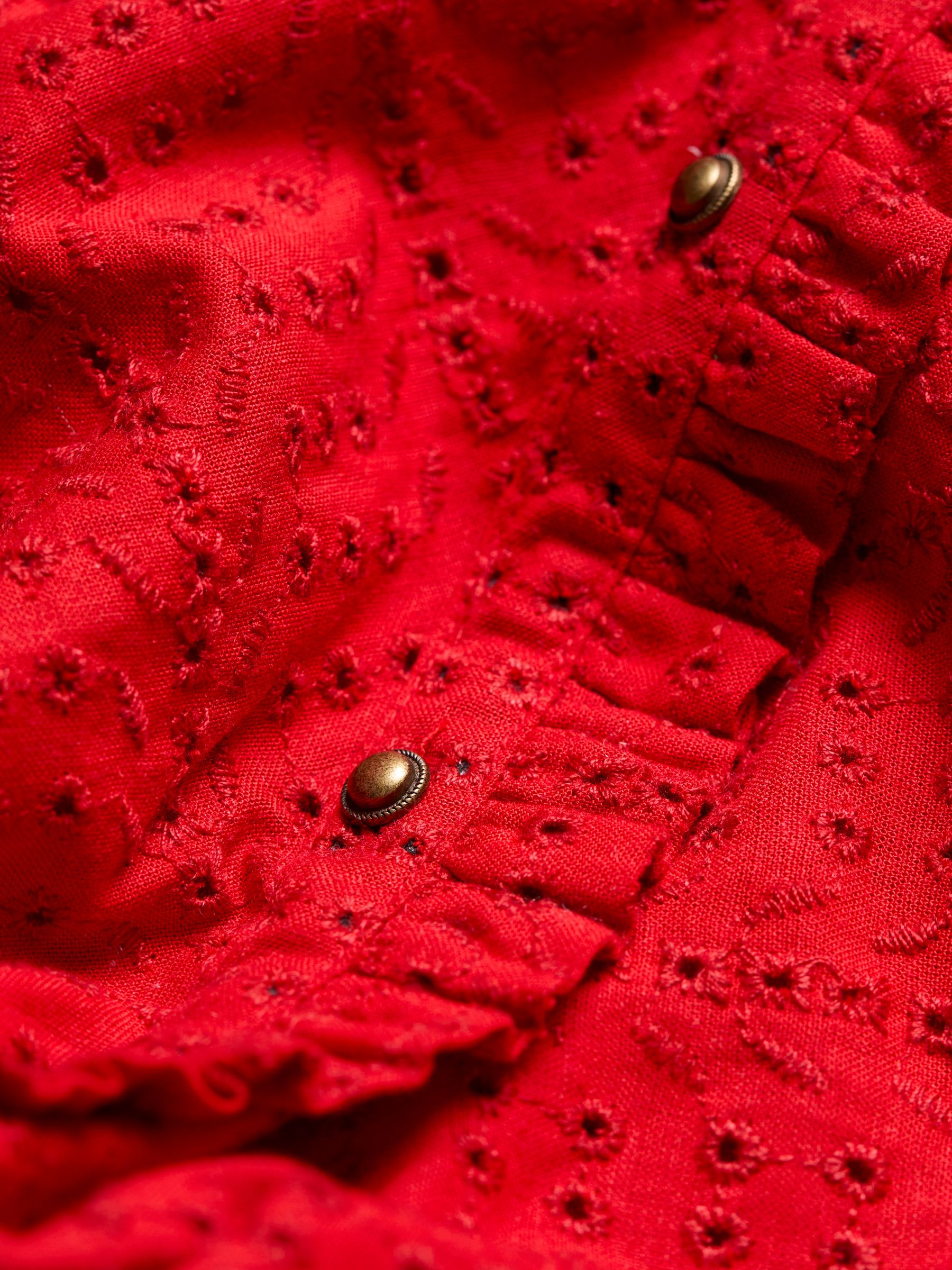 Ina Red Broderie Blouse - Image 6 of 6