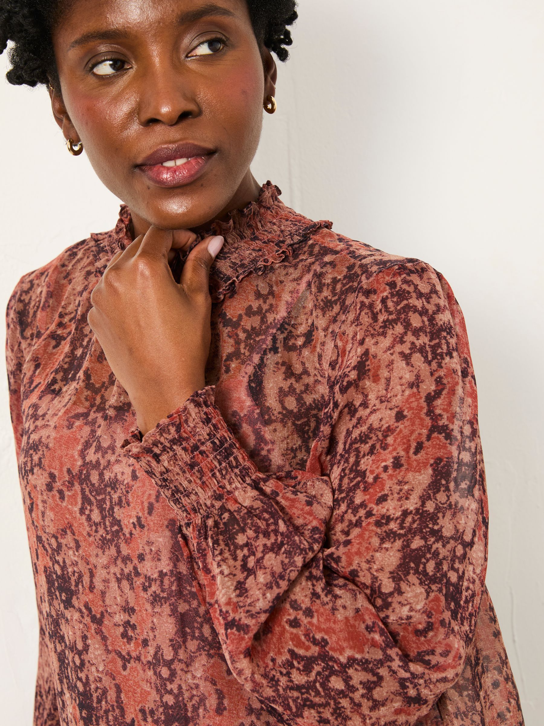 Jaclyn Dusky Purple Vintage Texture Blouse - Image 3 of 5