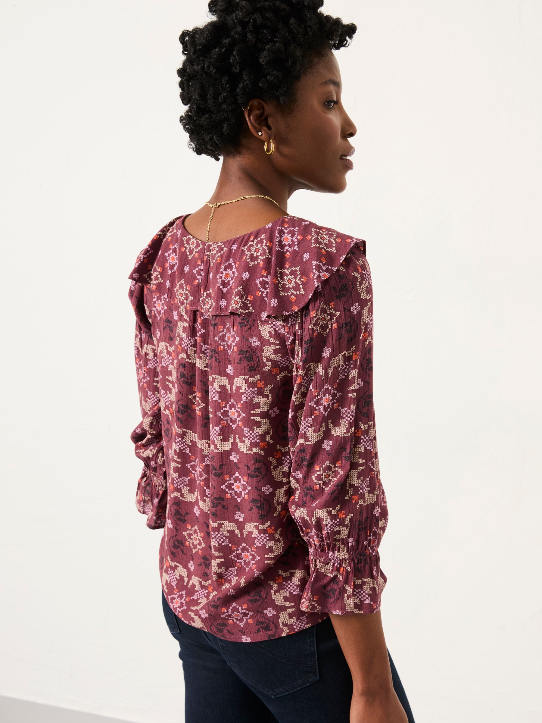 Etta Dusky Purple Stitch Blouse - Image 2 of 5