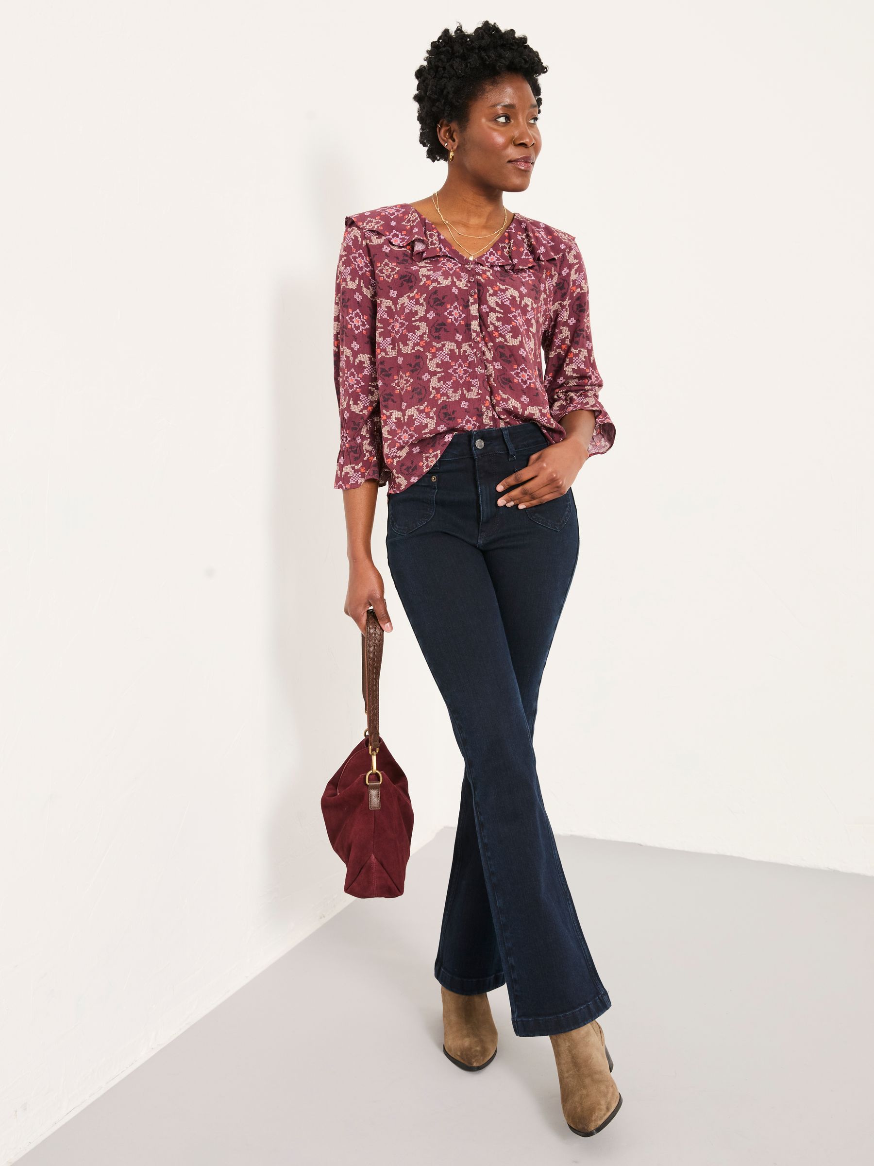 Etta Dusky Purple Stitch Blouse - Image 4 of 5