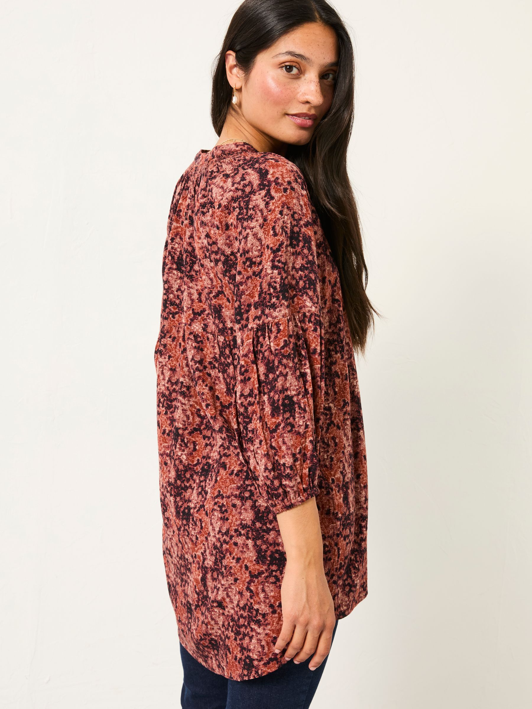 Charlie Dusky Purple Vintage Texture Tunic - Image 2 of 4