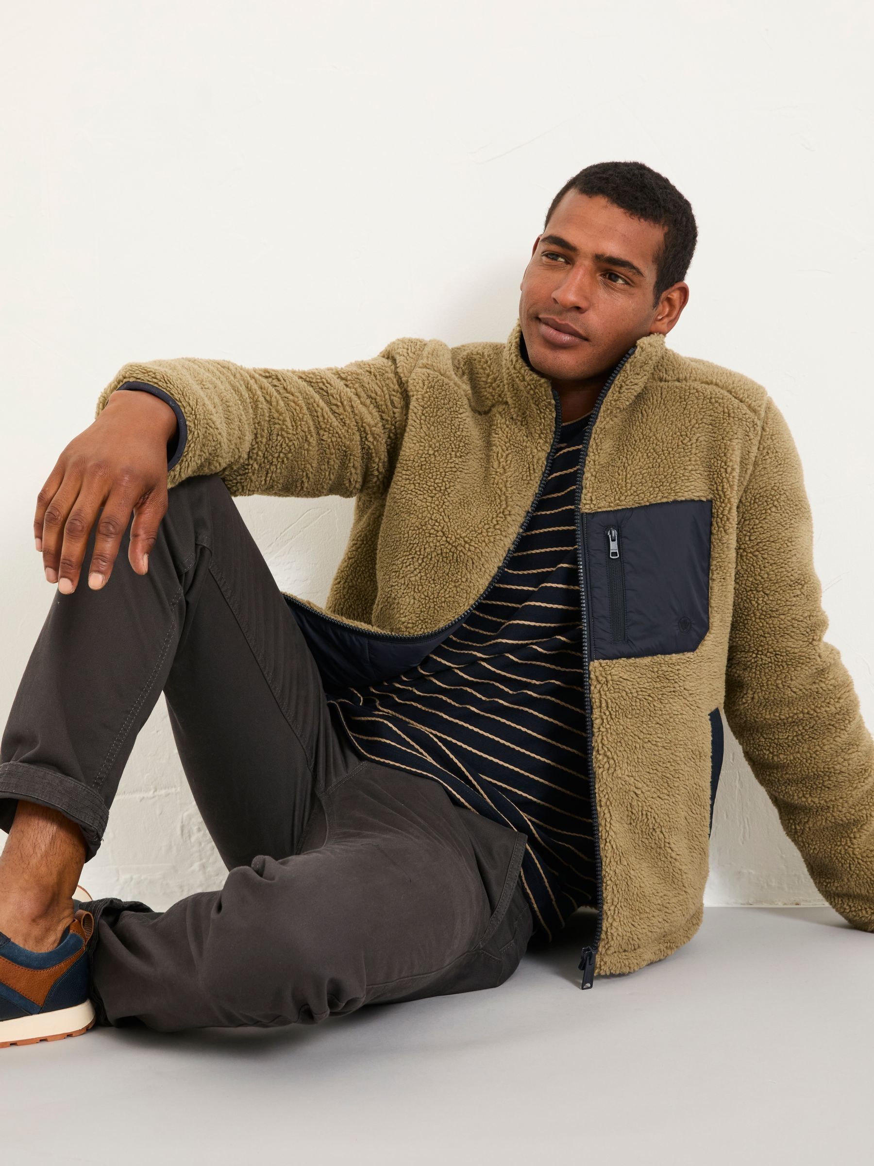 Tromso Khaki Green Fleece Jacket - Image 4 of 5