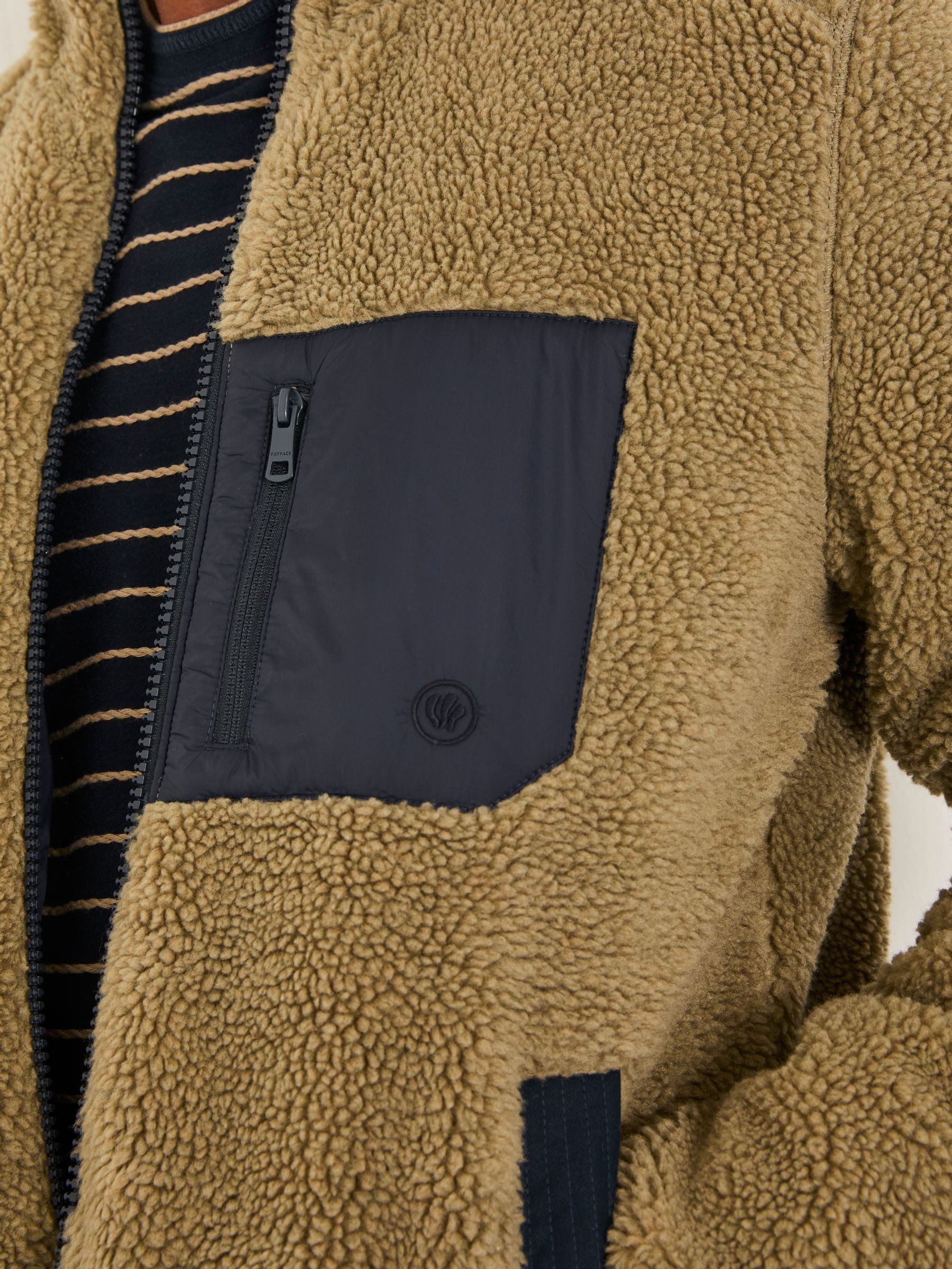 Tromso Khaki Green Fleece Jacket - Image 5 of 5